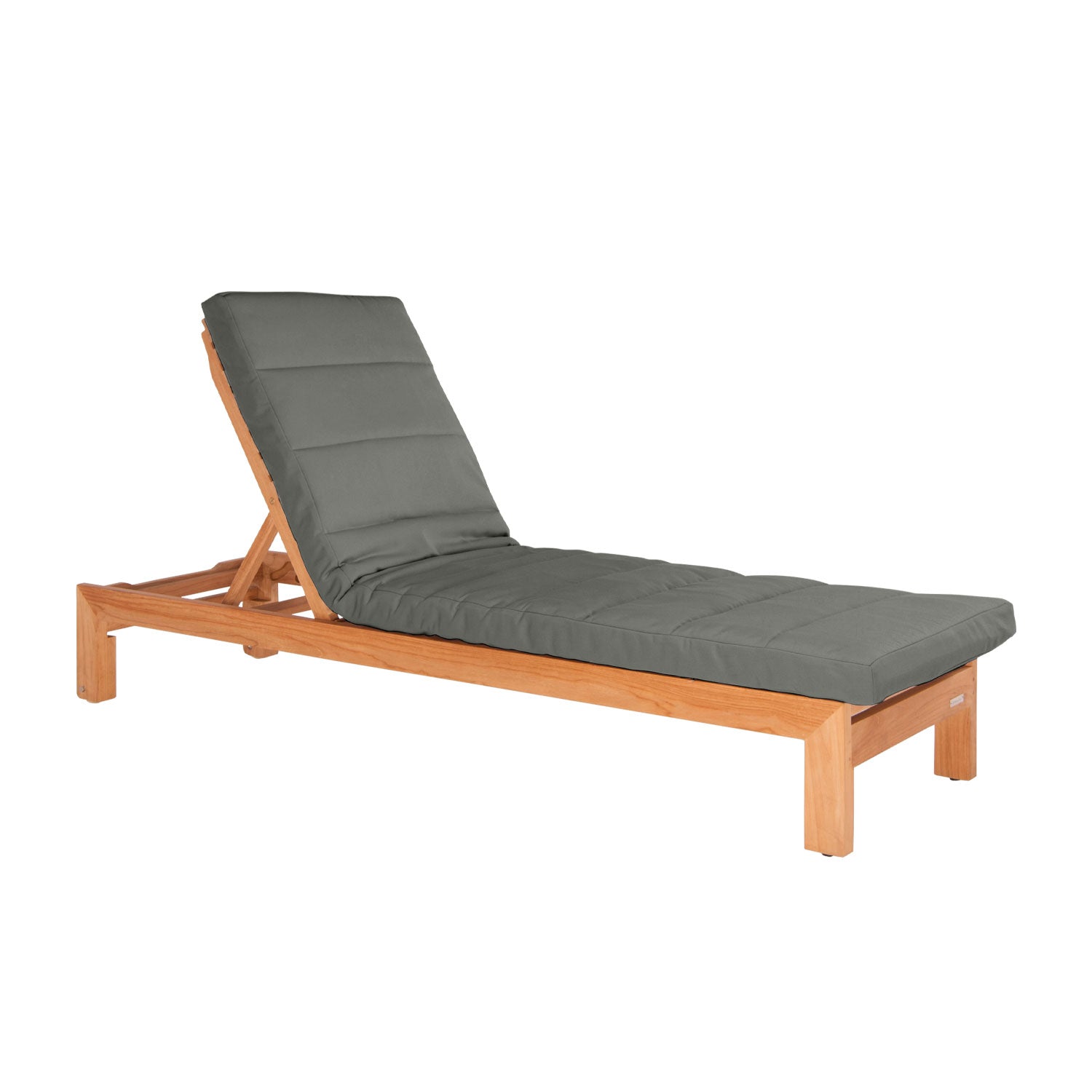 Azure Teak Sunlounger - Olefin Charcoal