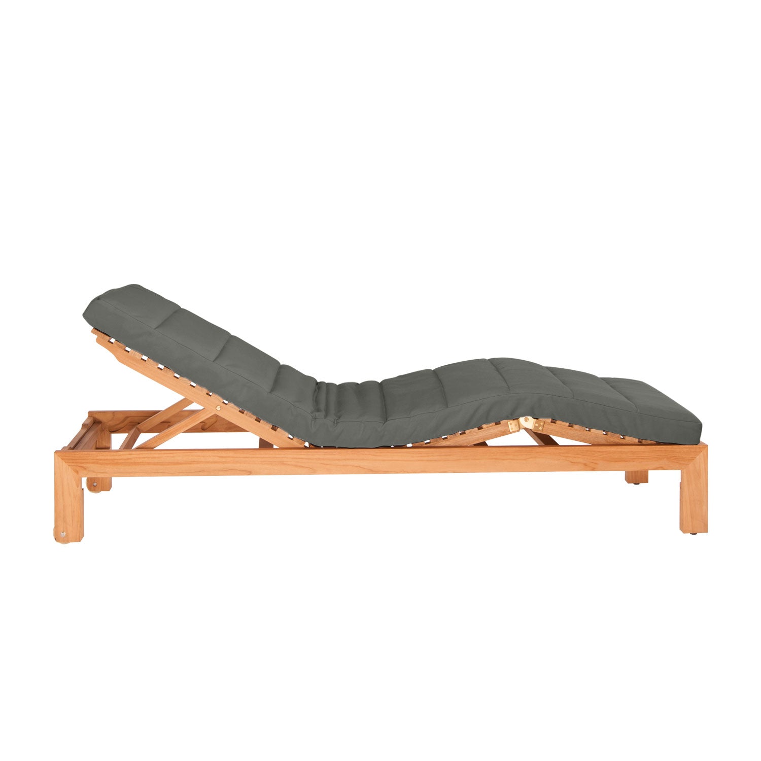 Azure Teak Sunlounger - Olefin Charcoal