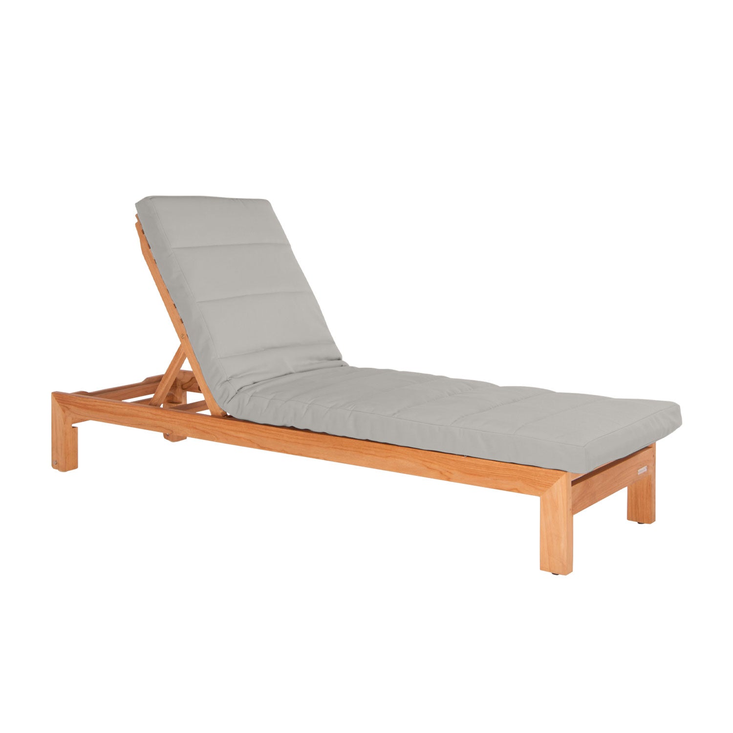 Azure Teak Sunlounger - Olefin Grey