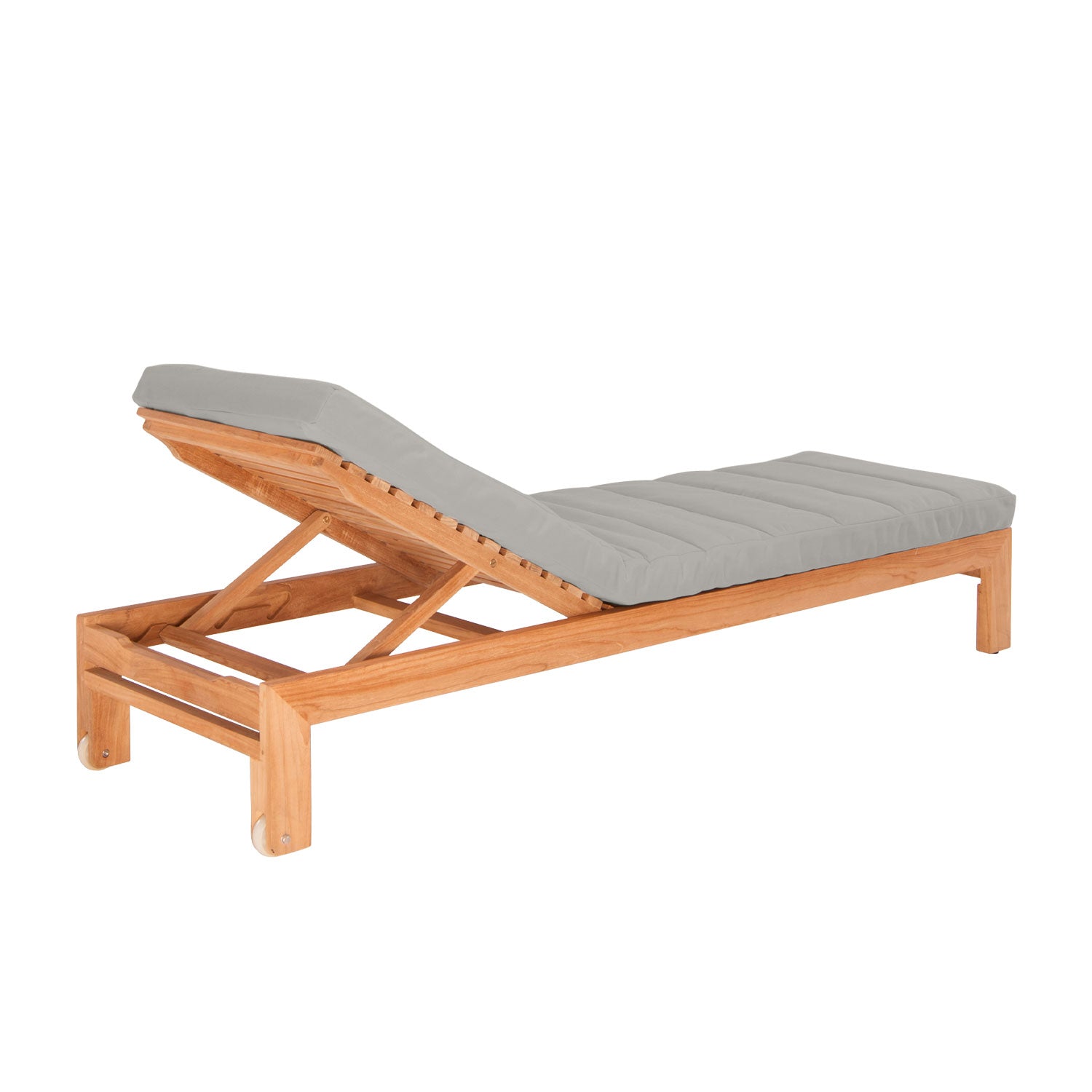 Azure Teak Sunlounger - Olefin Grey