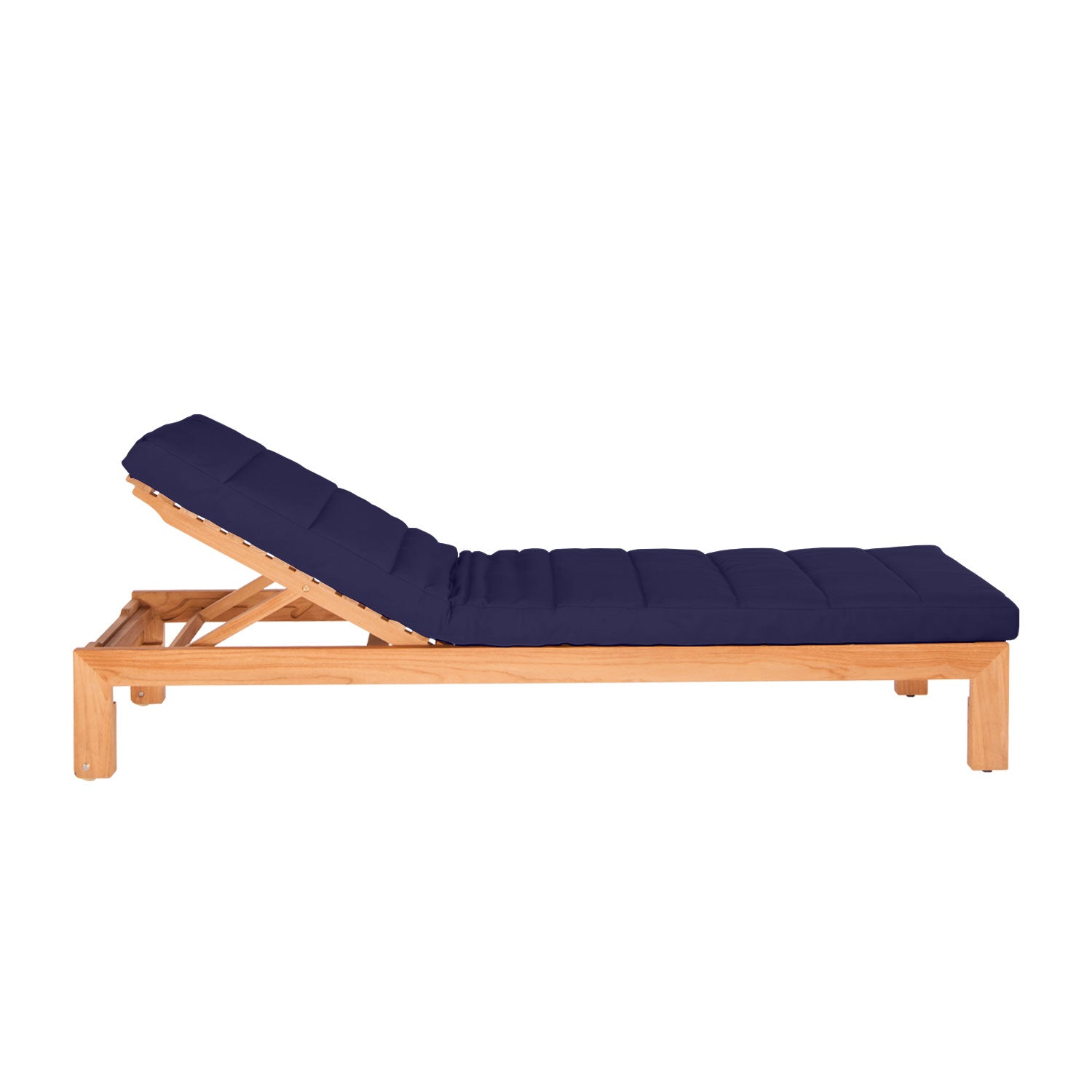 Azure Teak Sunlounger - Olefin Navy