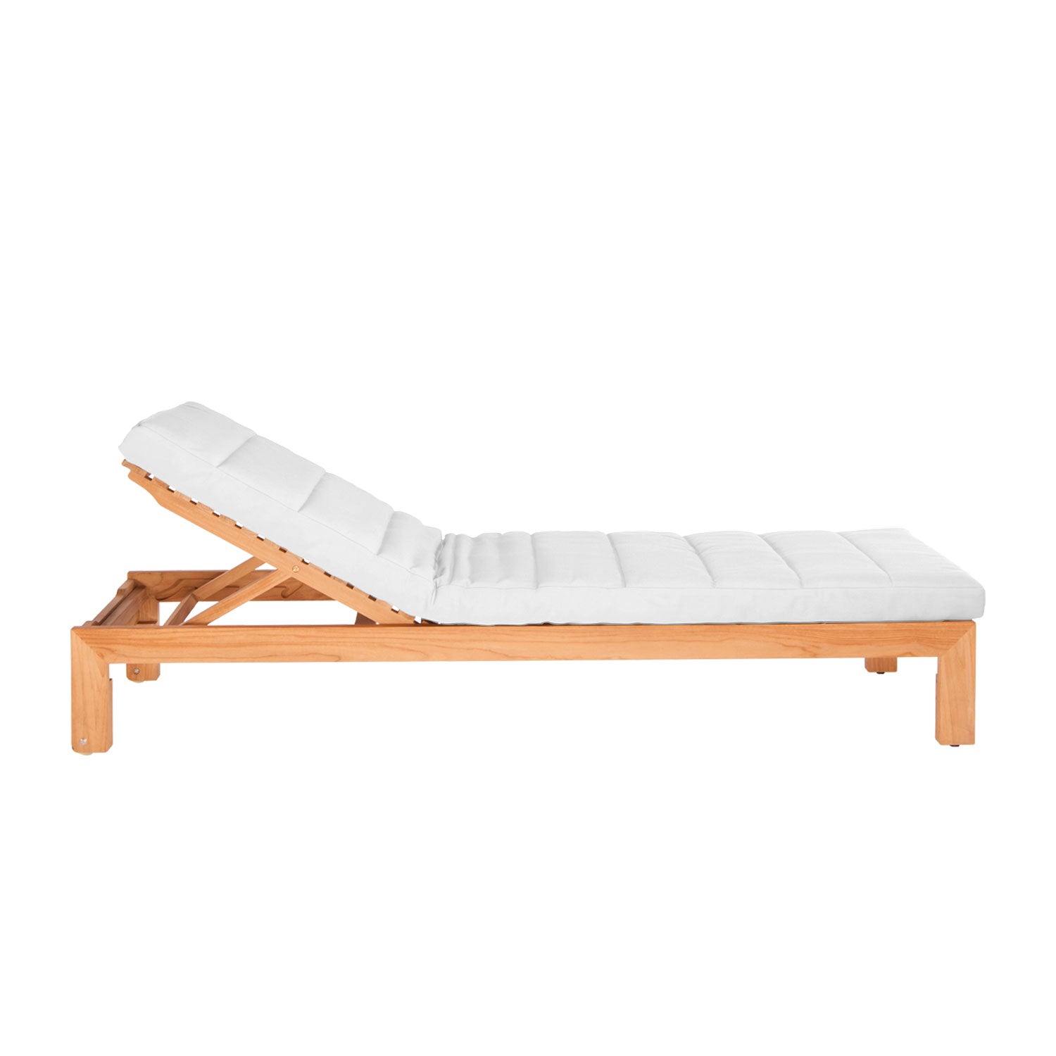 Azure Teak Sunlounger - Sunbrella Granite Grey