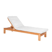 Azure Teak Sunlounger - Olefin White