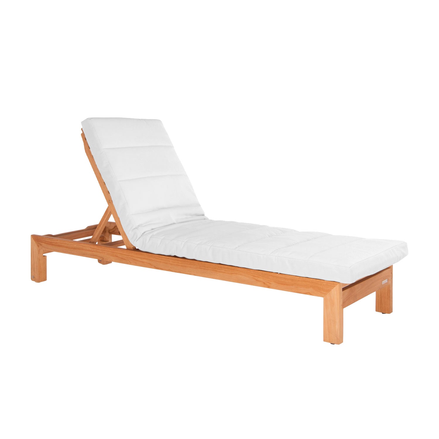 Azure Teak Sunlounger - Olefin White