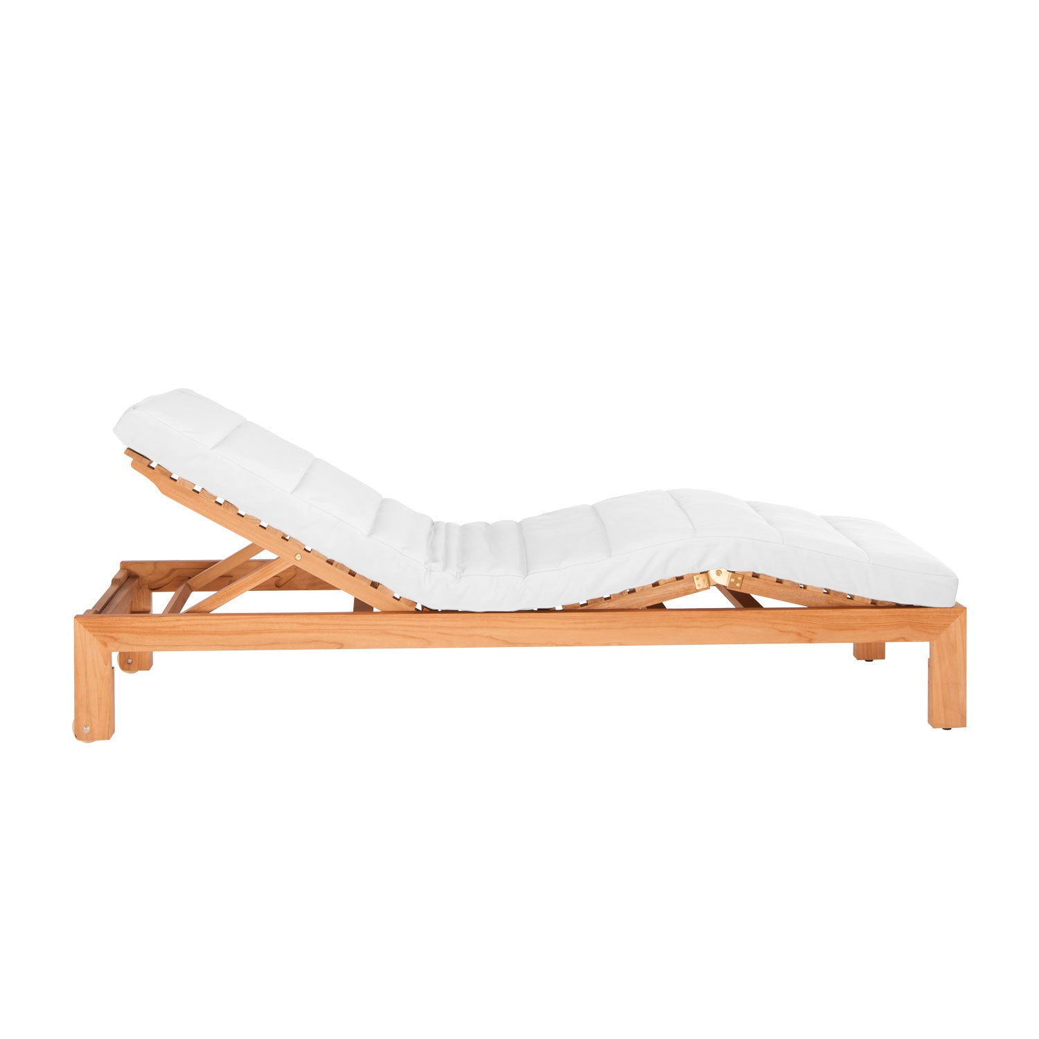 Azure Teak Sunlounger - Sunbrella Granite Grey