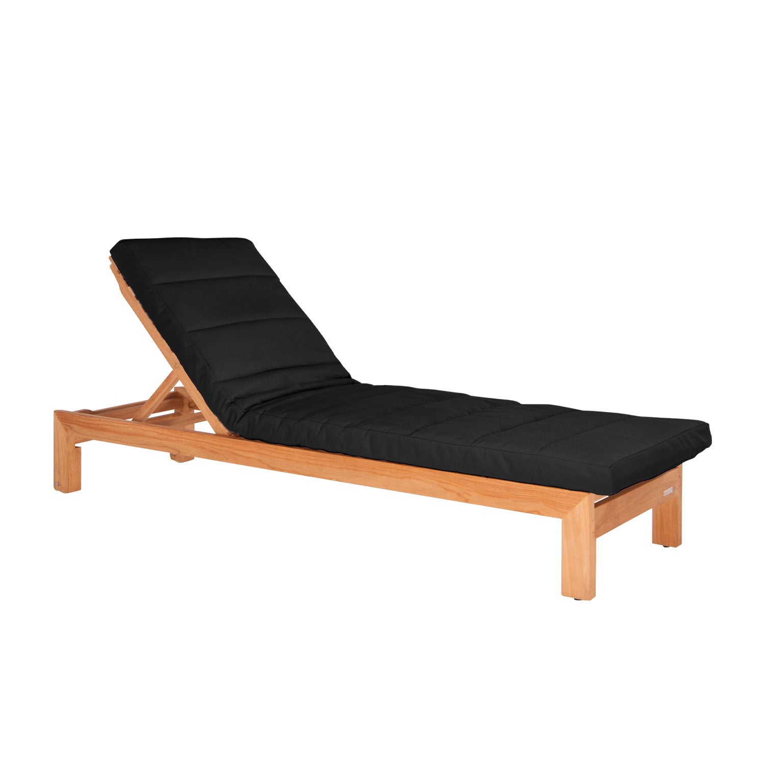 Azure Teak Sunlounger - Sunbrella Raven Black