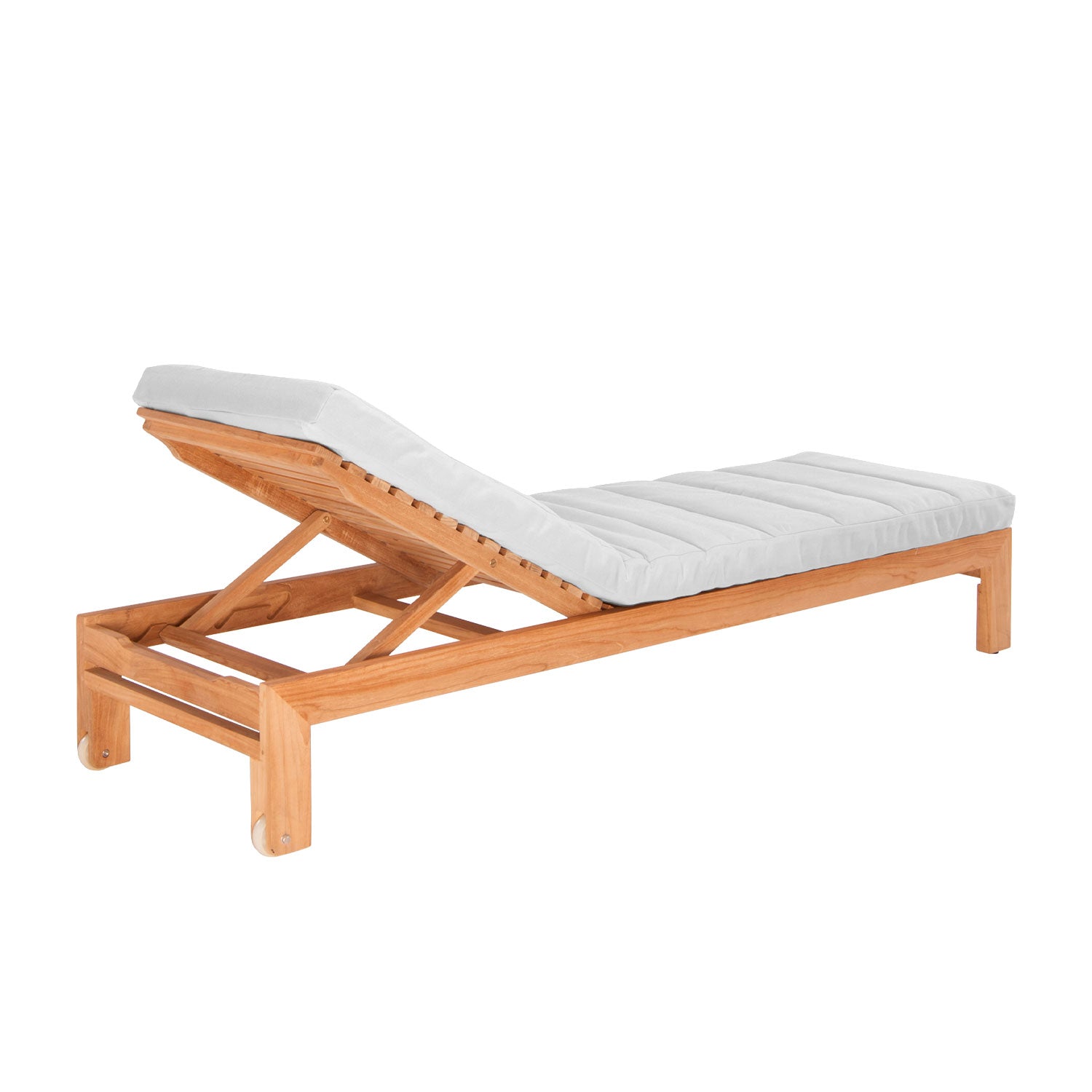 Azure Teak Sunlounger - Sunbrella Stone