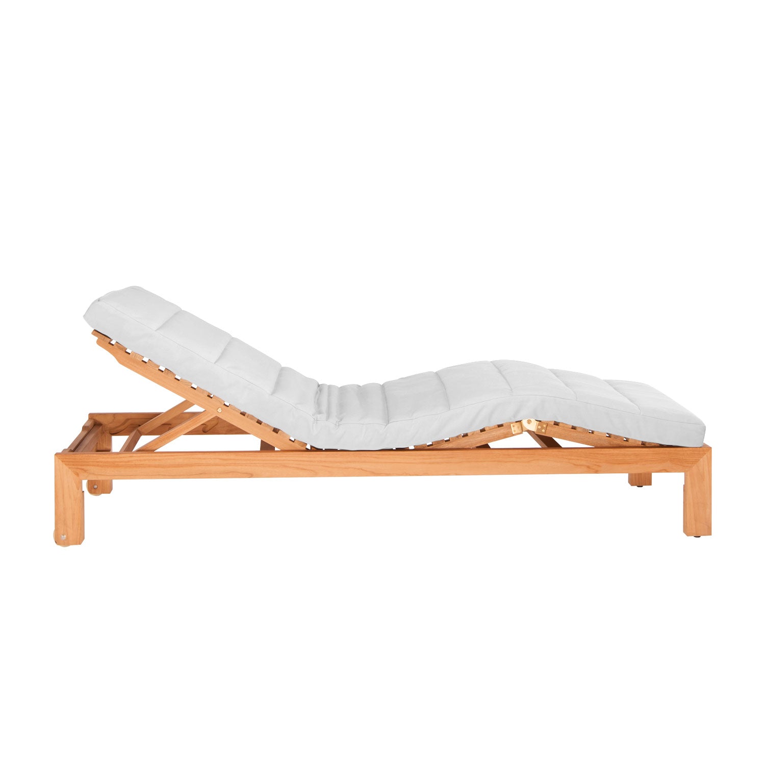 Azure Teak Sunlounger - Sunbrella Stone