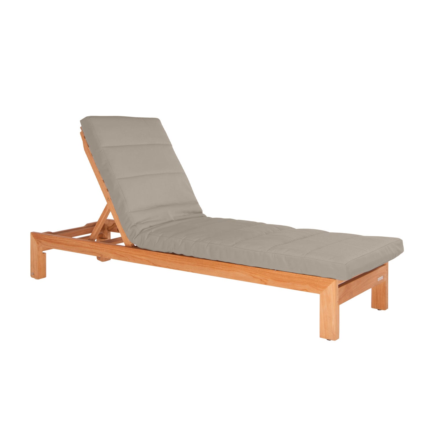 Azure Teak Sunlounger - Sunbrella Taupe