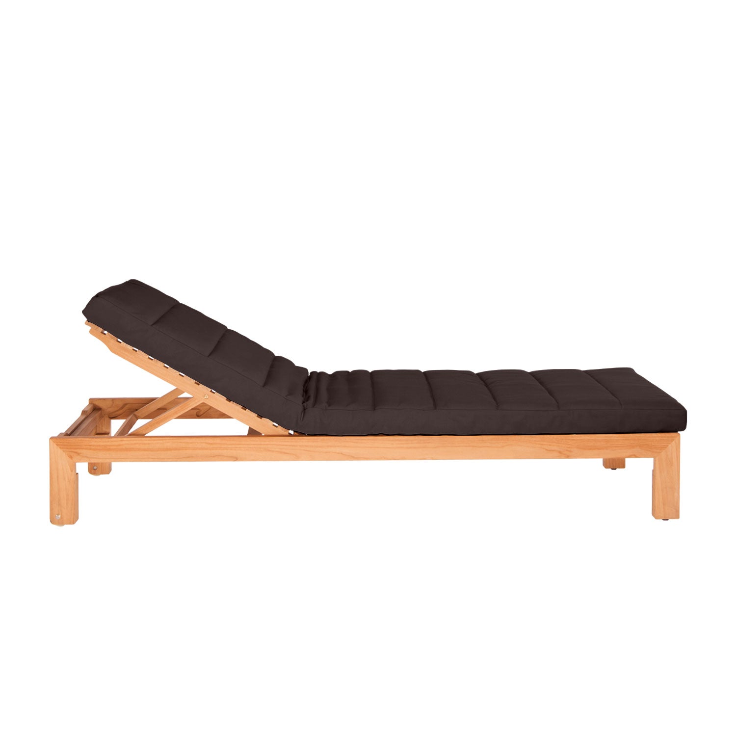 Azure Teak Sunlounger - Sunbrella Walnut