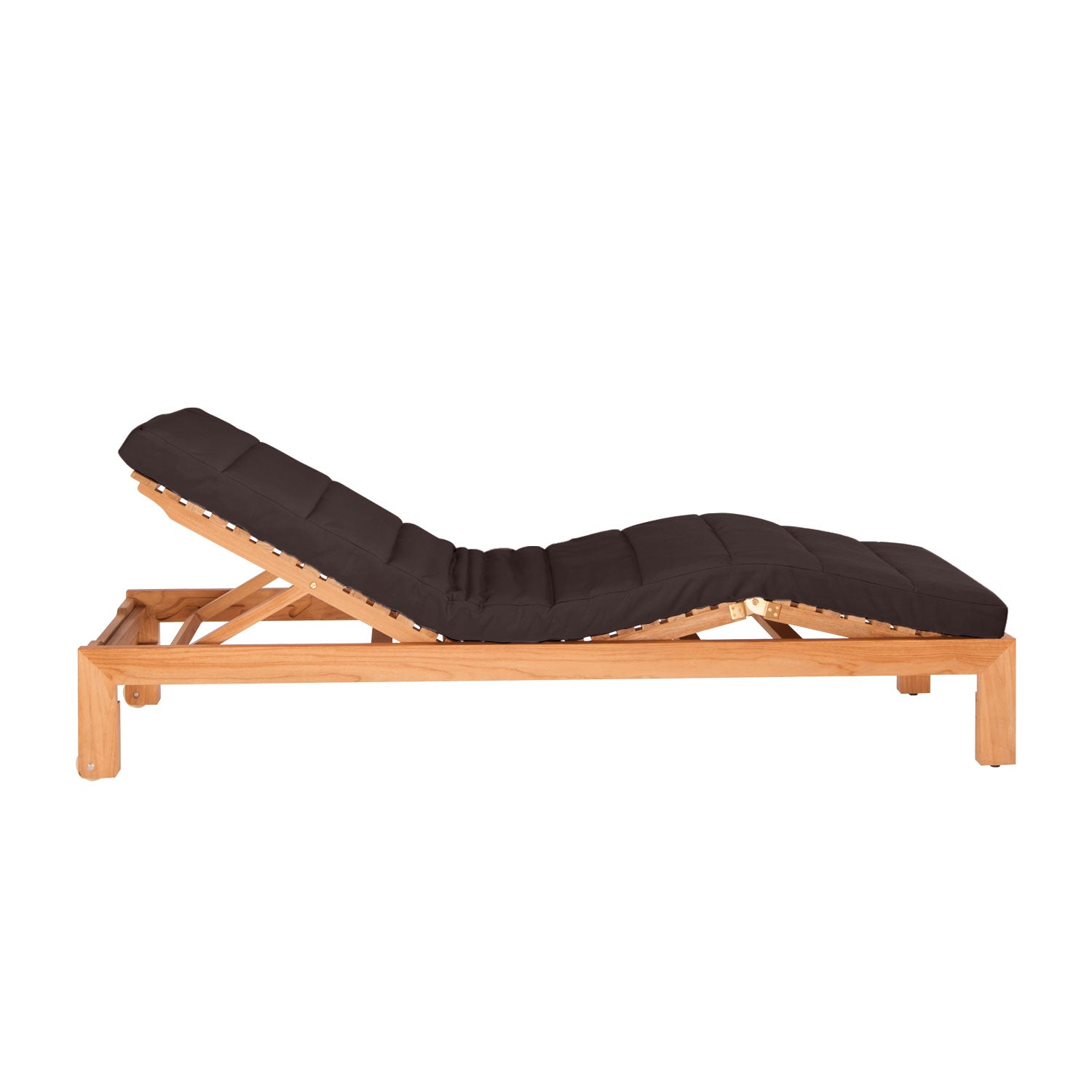 Azure Teak Sunlounger - Sunbrella Walnut