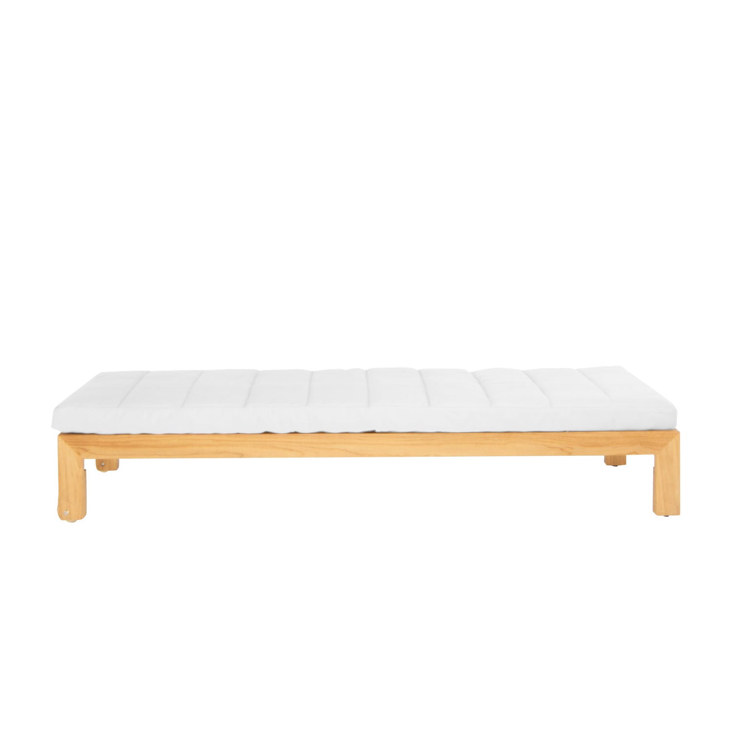 Azure Teak Sunlounger - Sunbrella White