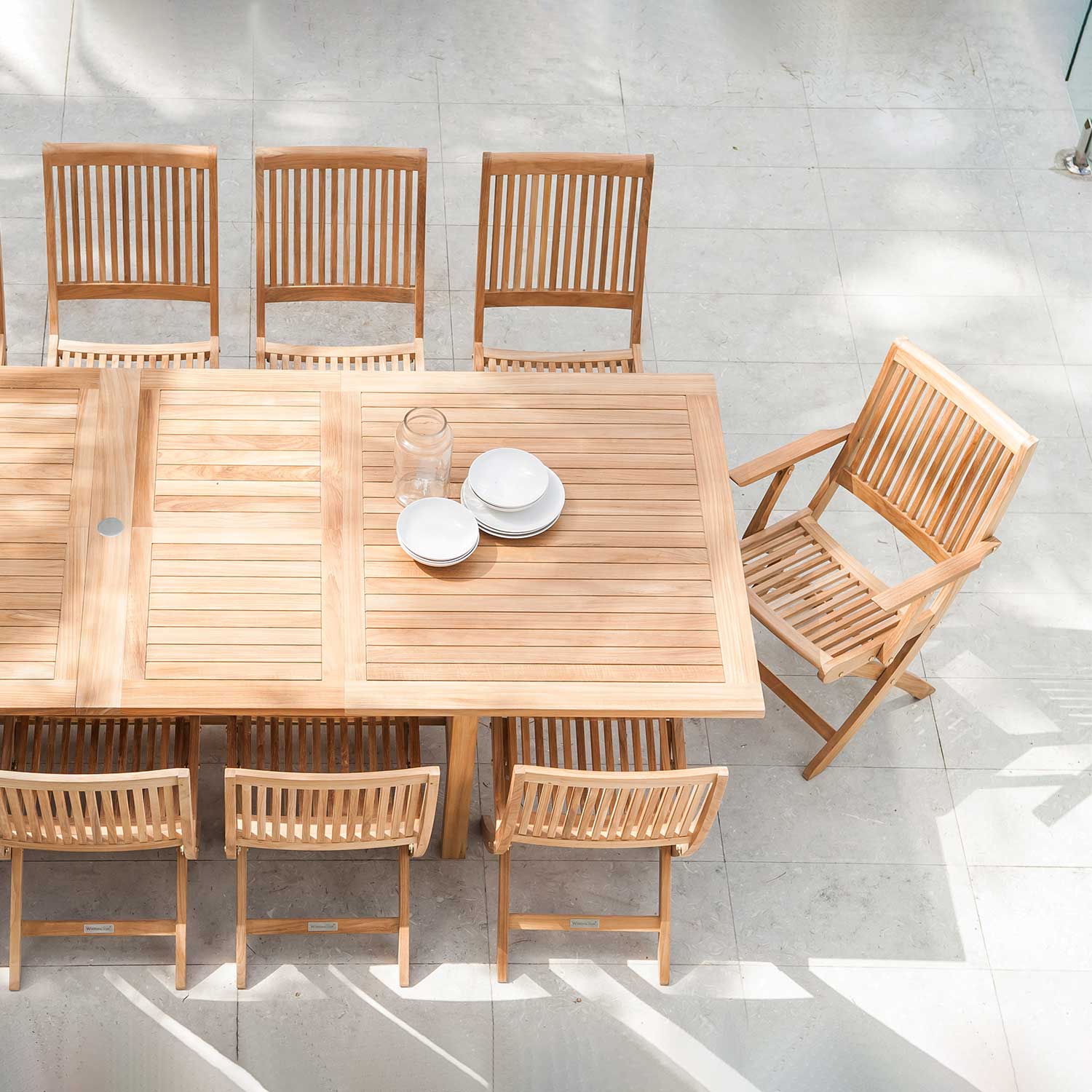 Berkeley Double Extension Table - 180-250x120 - 10/12 Seater