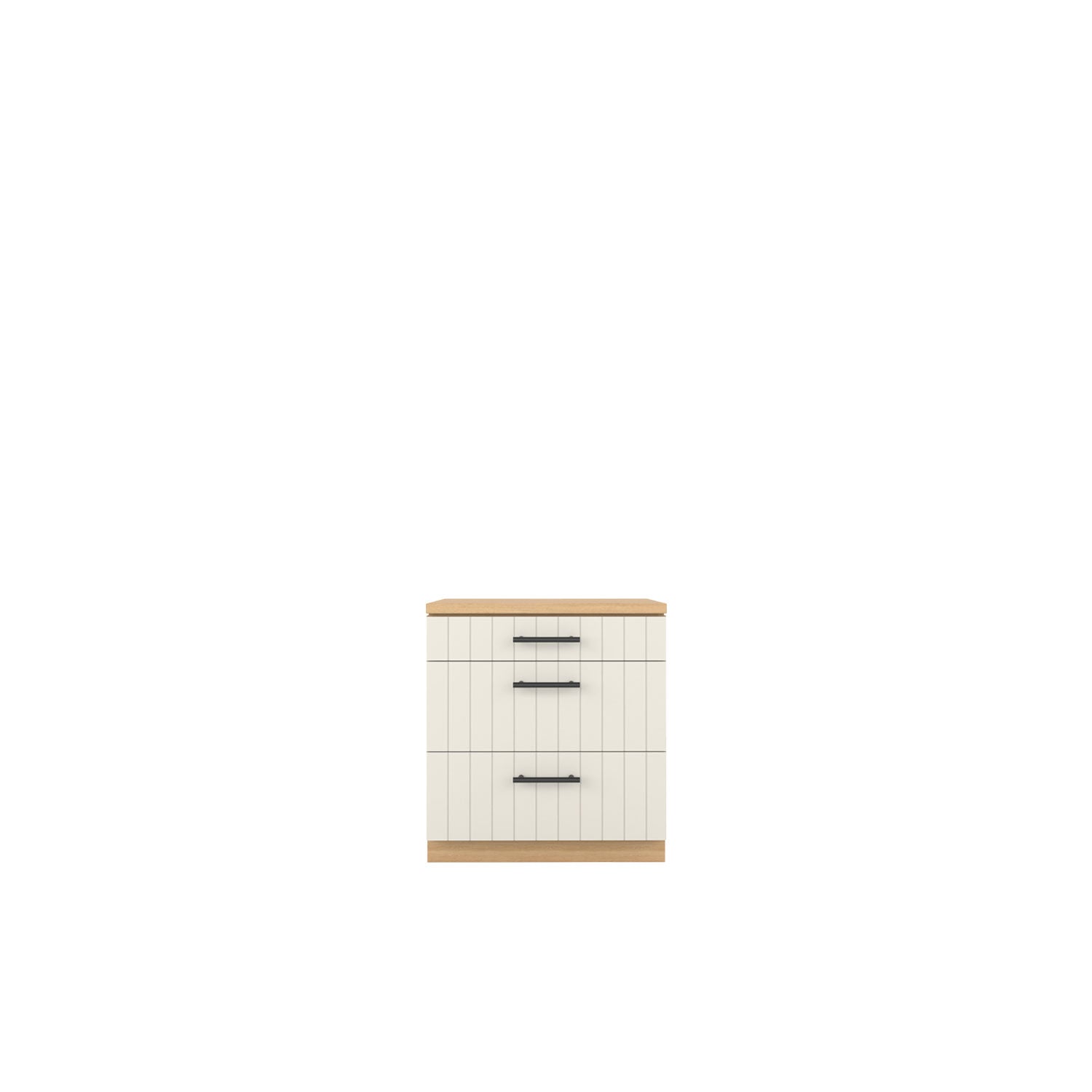 Booker 3 Drawer Bedside - Oak/Oak