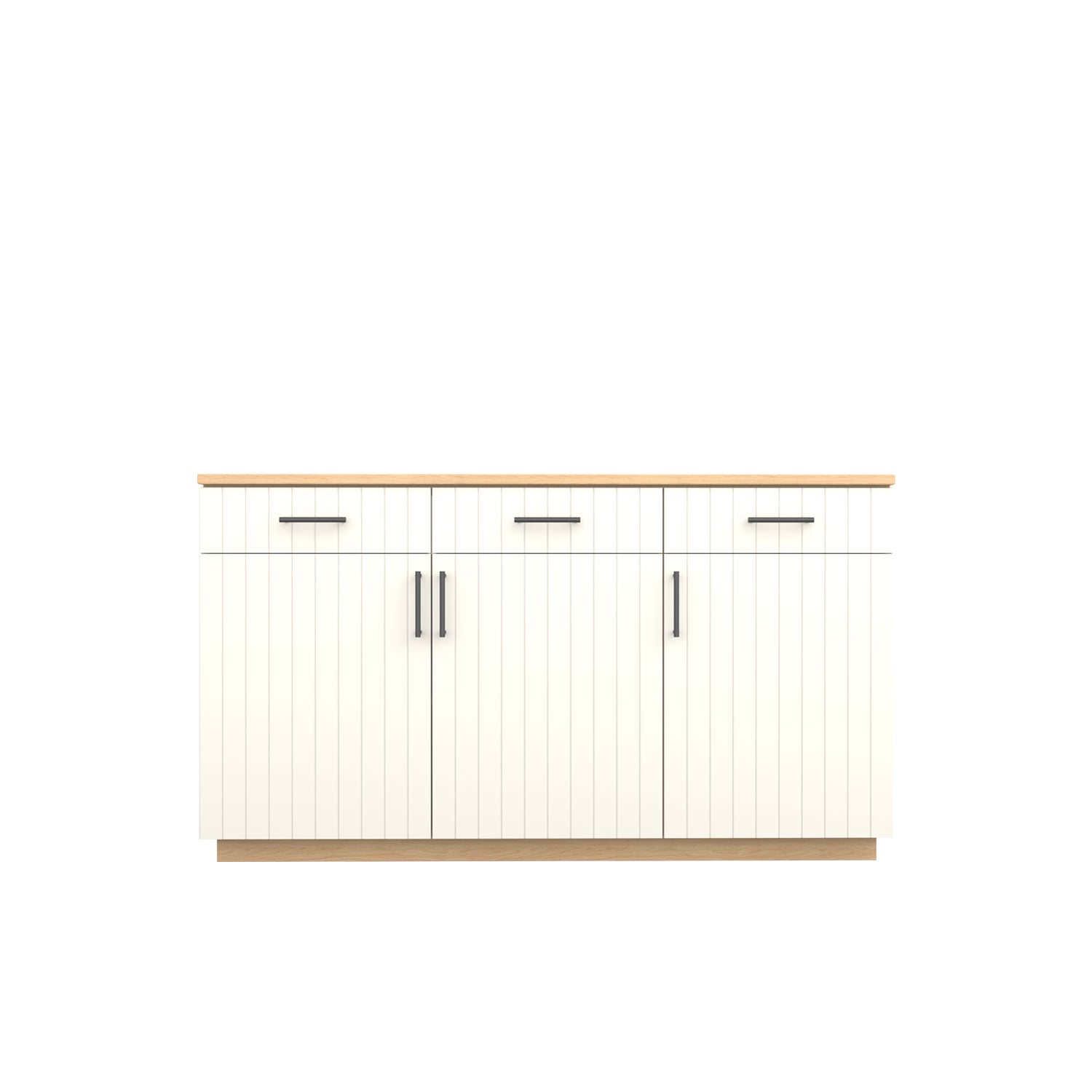Booker Buffet 160 - Oak/White / Solid Oak