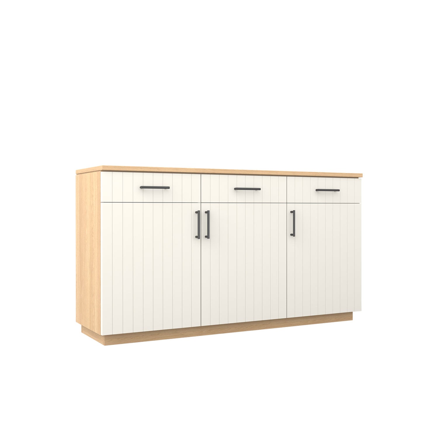 Booker Buffet 160 - Oak/White / Oak Veneer