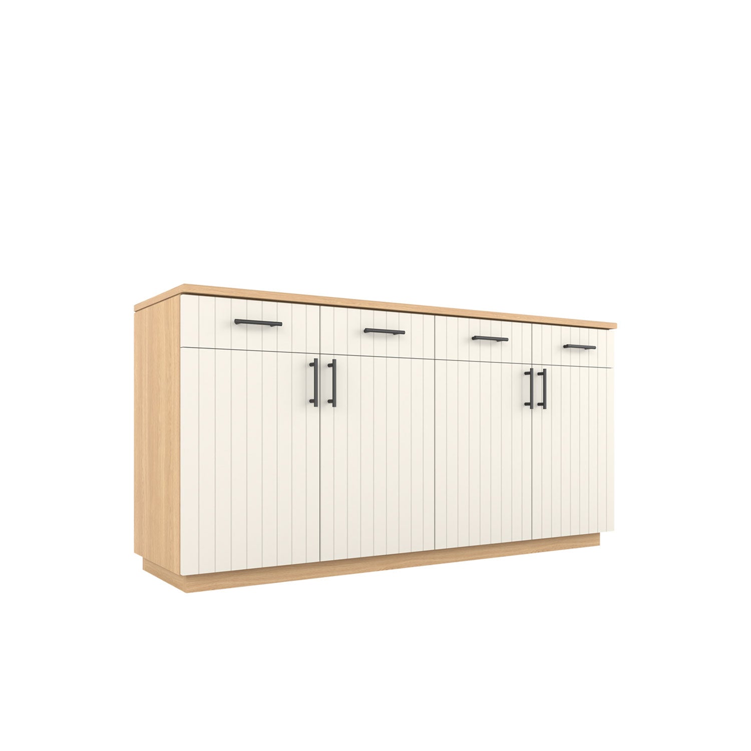 Booker Buffet 180 - Oak/White / Oak Veneer