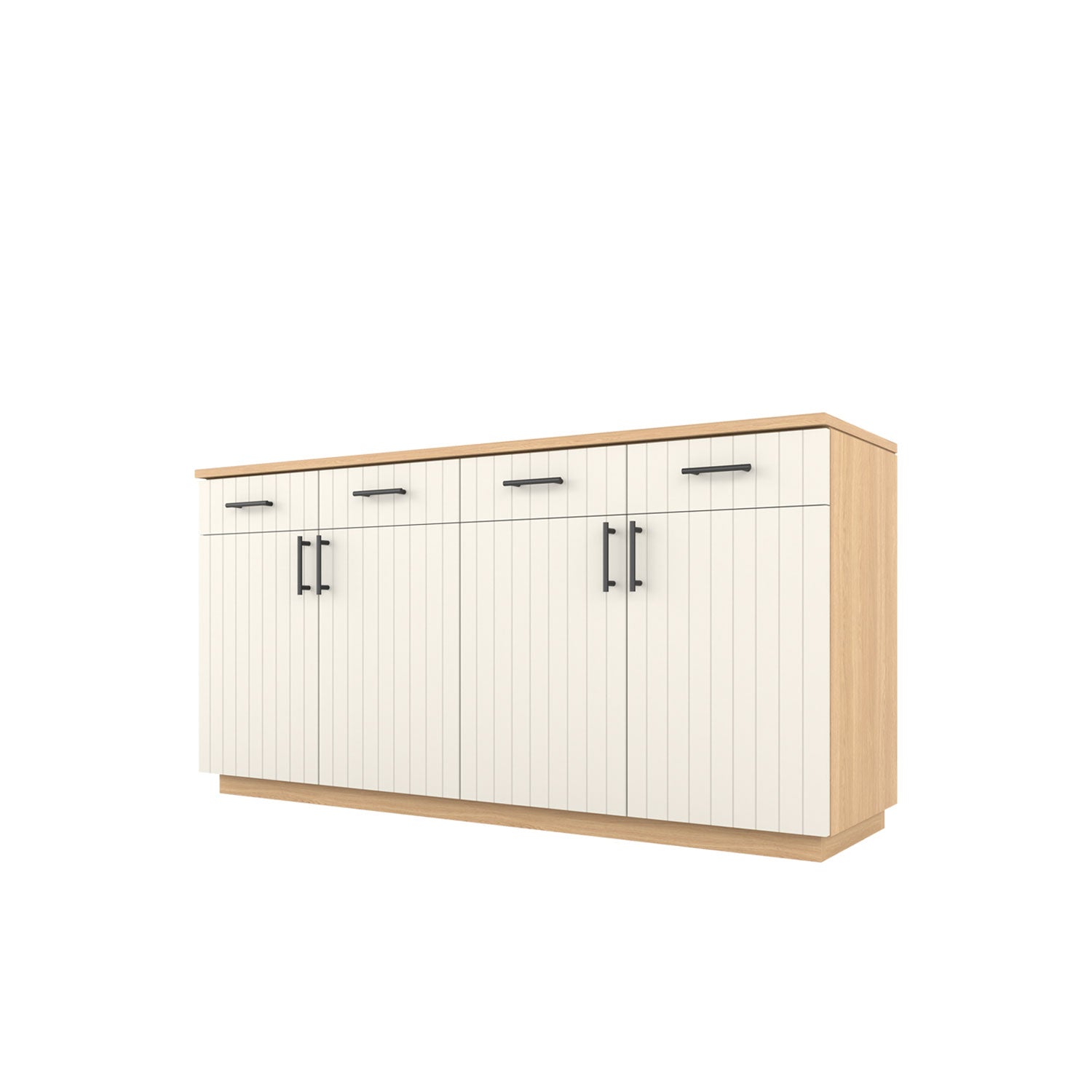 Booker Buffet 180 - Oak/White / Solid Oak