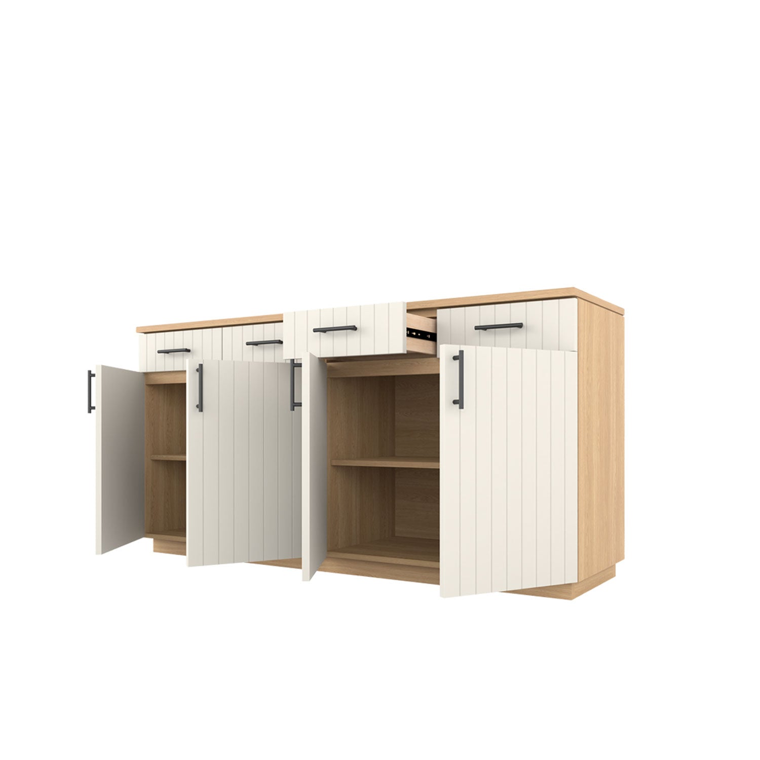 Booker Buffet 180 - Oak/White / Oak Veneer