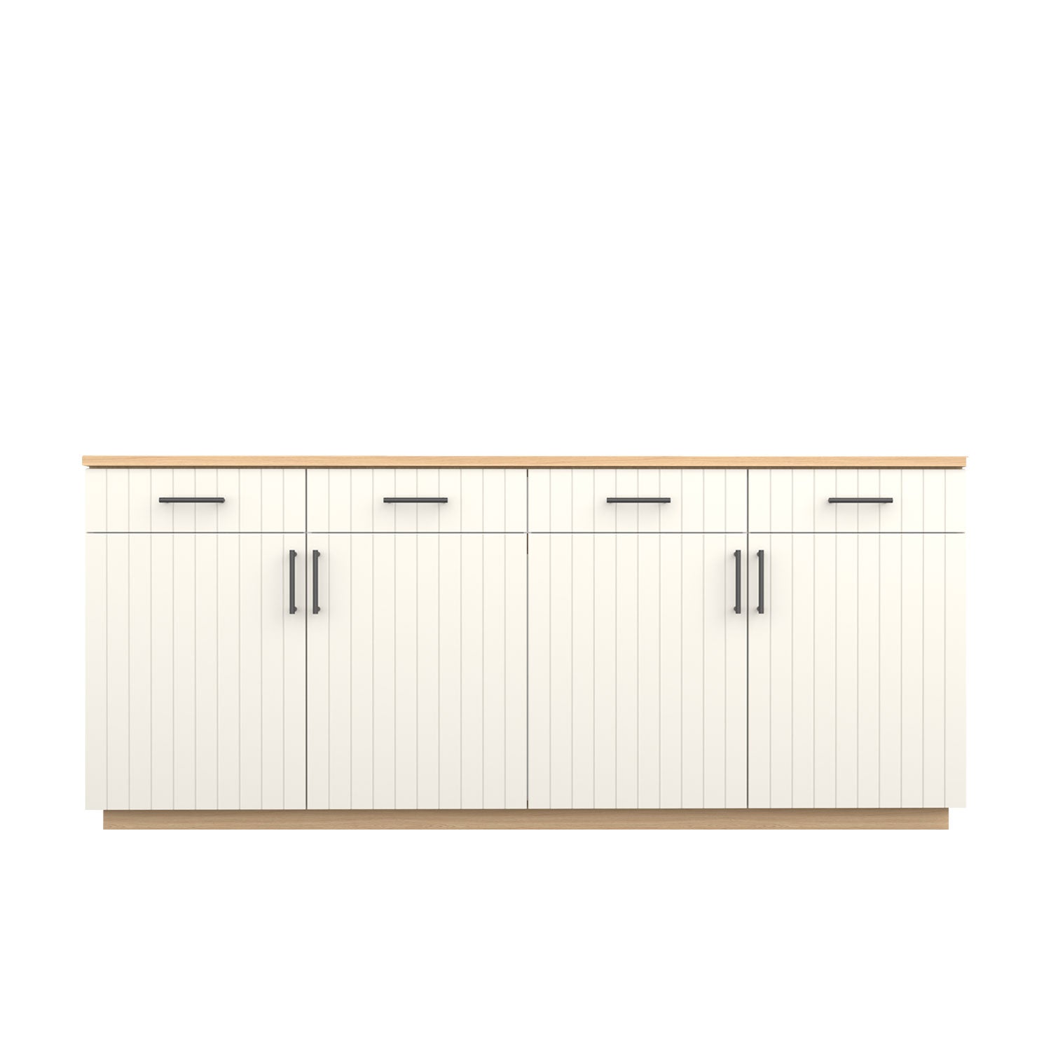Booker Buffet 210 - Oak/White / Solid Oak