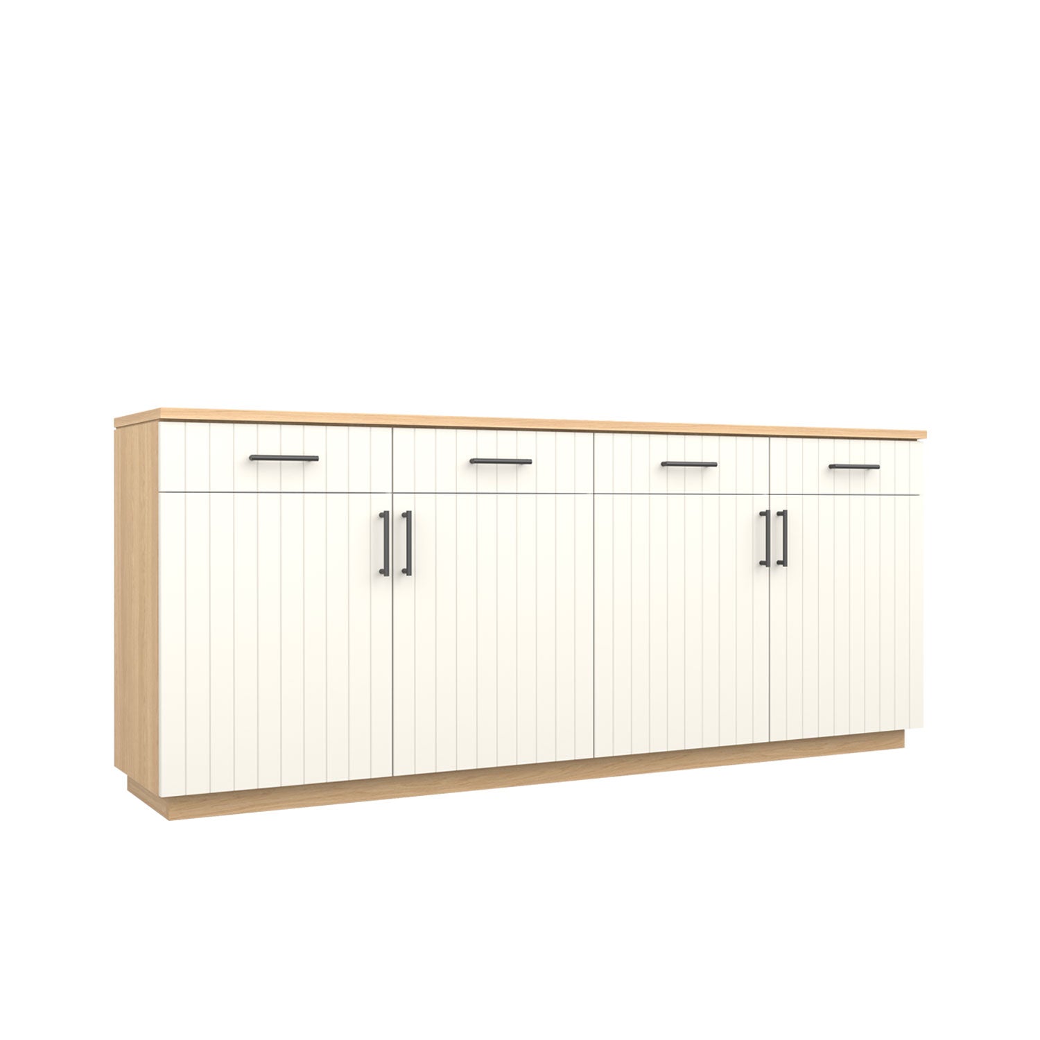 Booker Buffet 210 - Oak/White / Oak Veneer