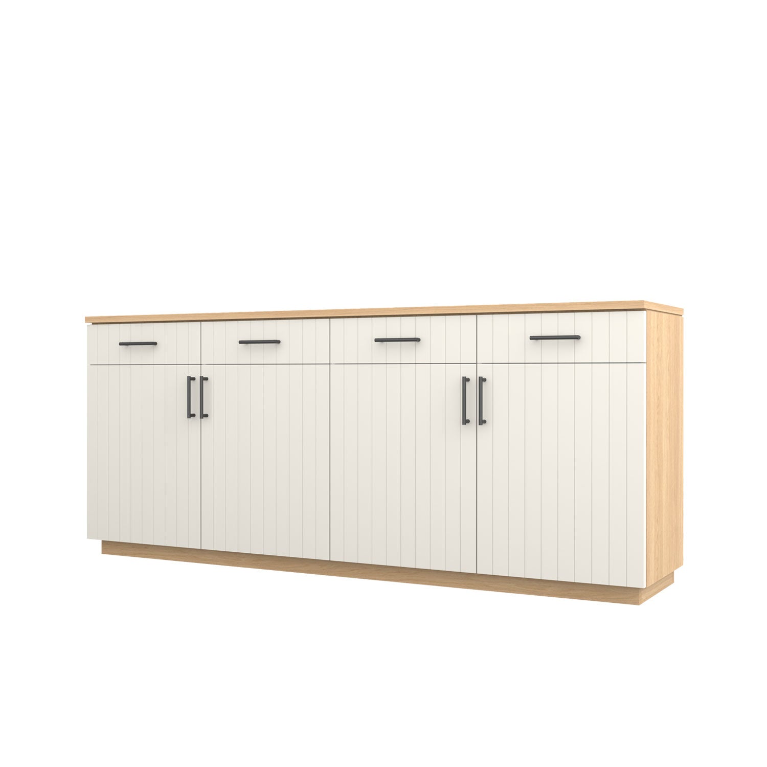 Booker Buffet 210 - Oak/White / Oak Veneer