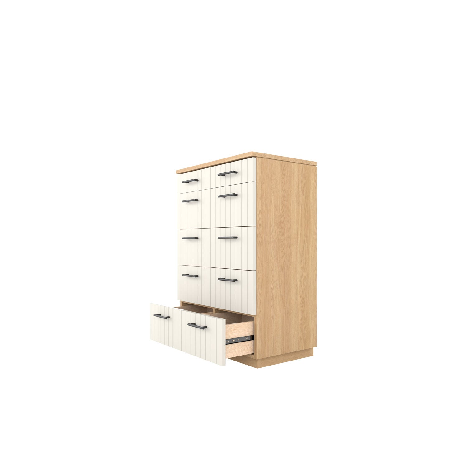 Booker 5 Drawer Tallboy 80 - Oak/Oak