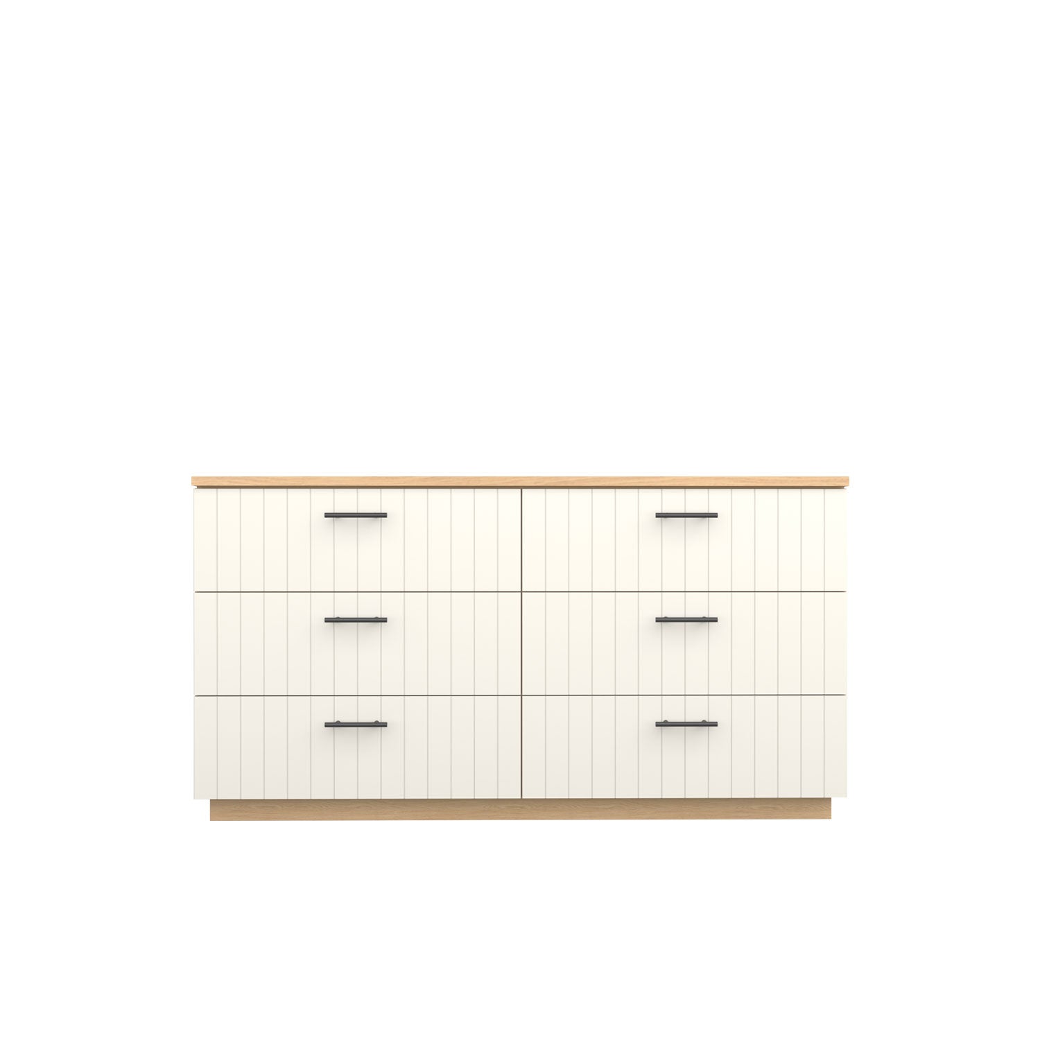 Booker 6 Drawer Dresser 160 - Oak/White / Oak Veneer
