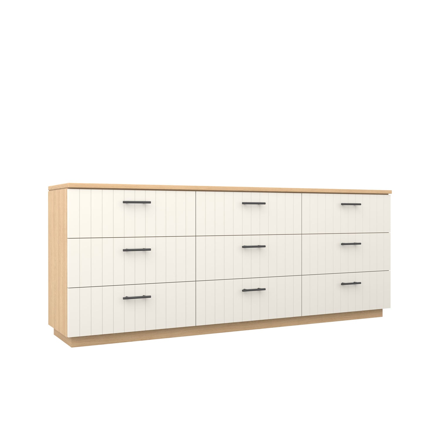 Booker 9 Drawer Dresser 210 - Oak/White / Oak Veneer