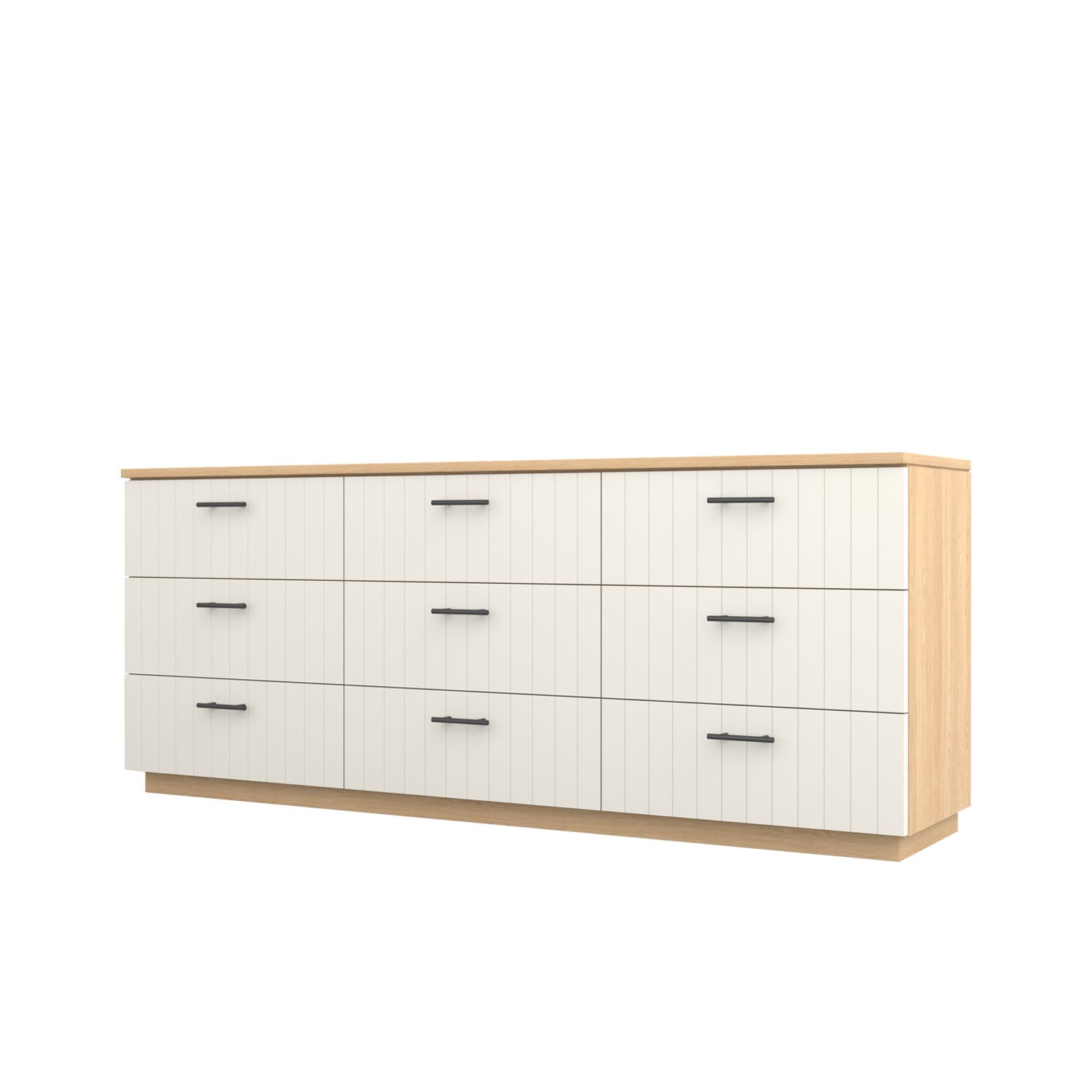 Booker 9 Drawer Dresser 210 - Oak/White / Oak Veneer