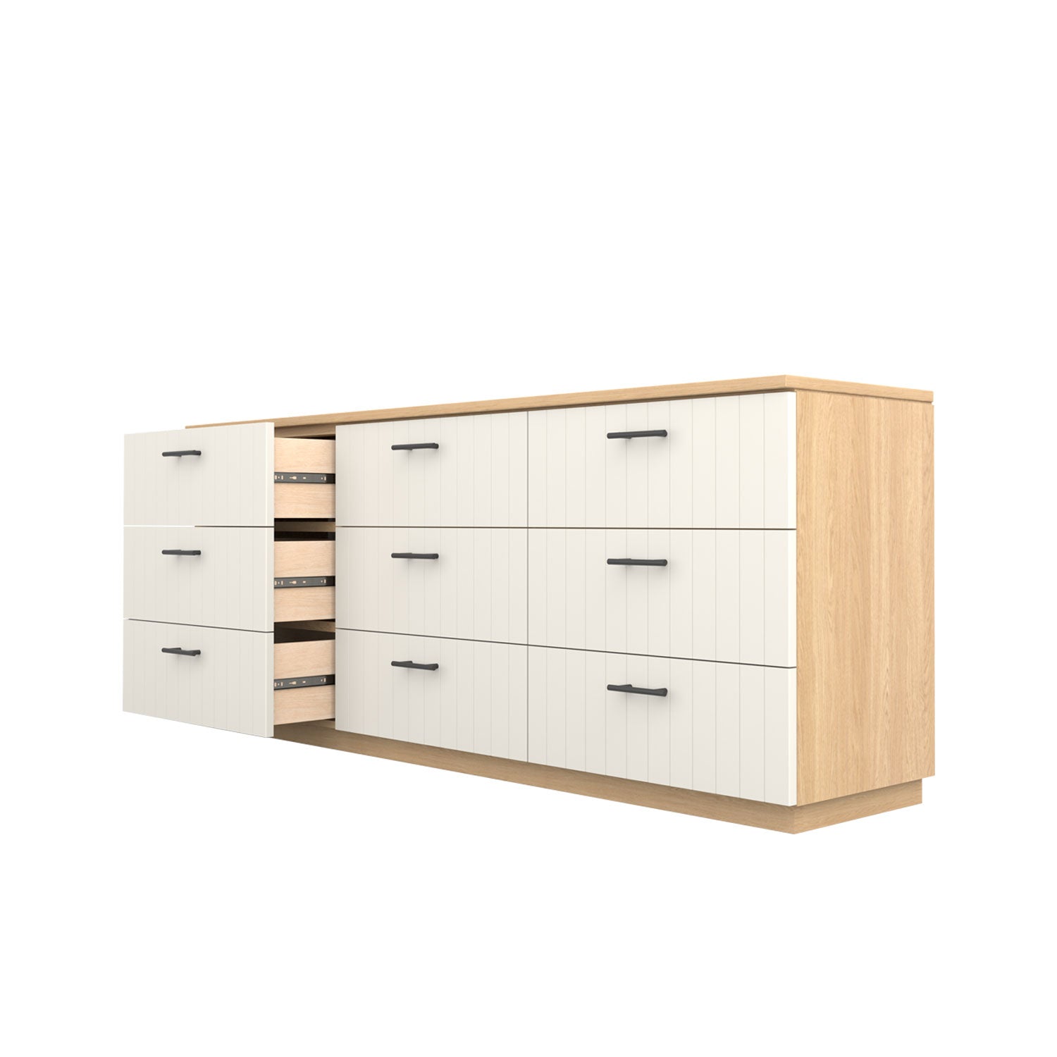 Booker 9 Drawer Dresser 210 - Oak/White / Oak Veneer