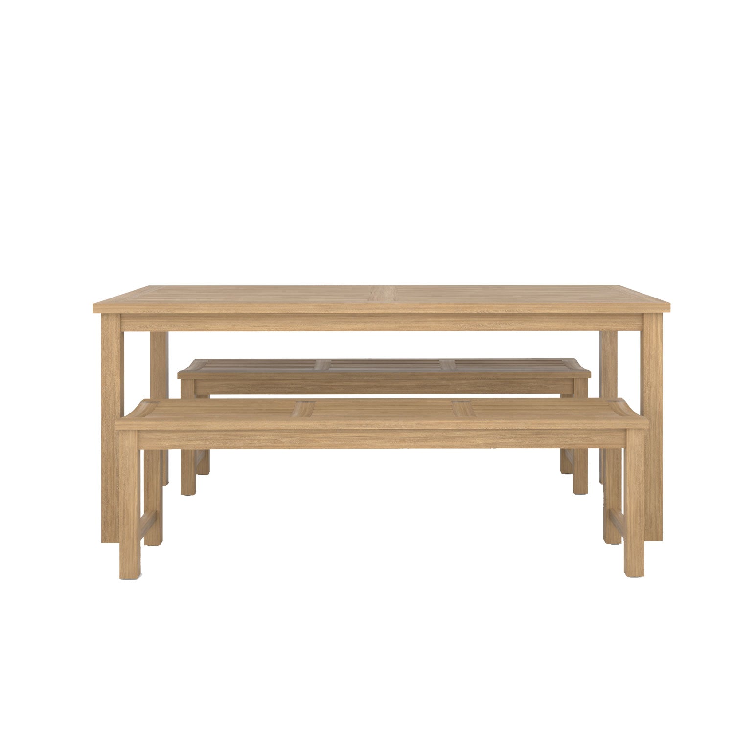 Duke Table and Abacus Backless Bench Dining Set - Duke 180x90 + 2 Backless Bench