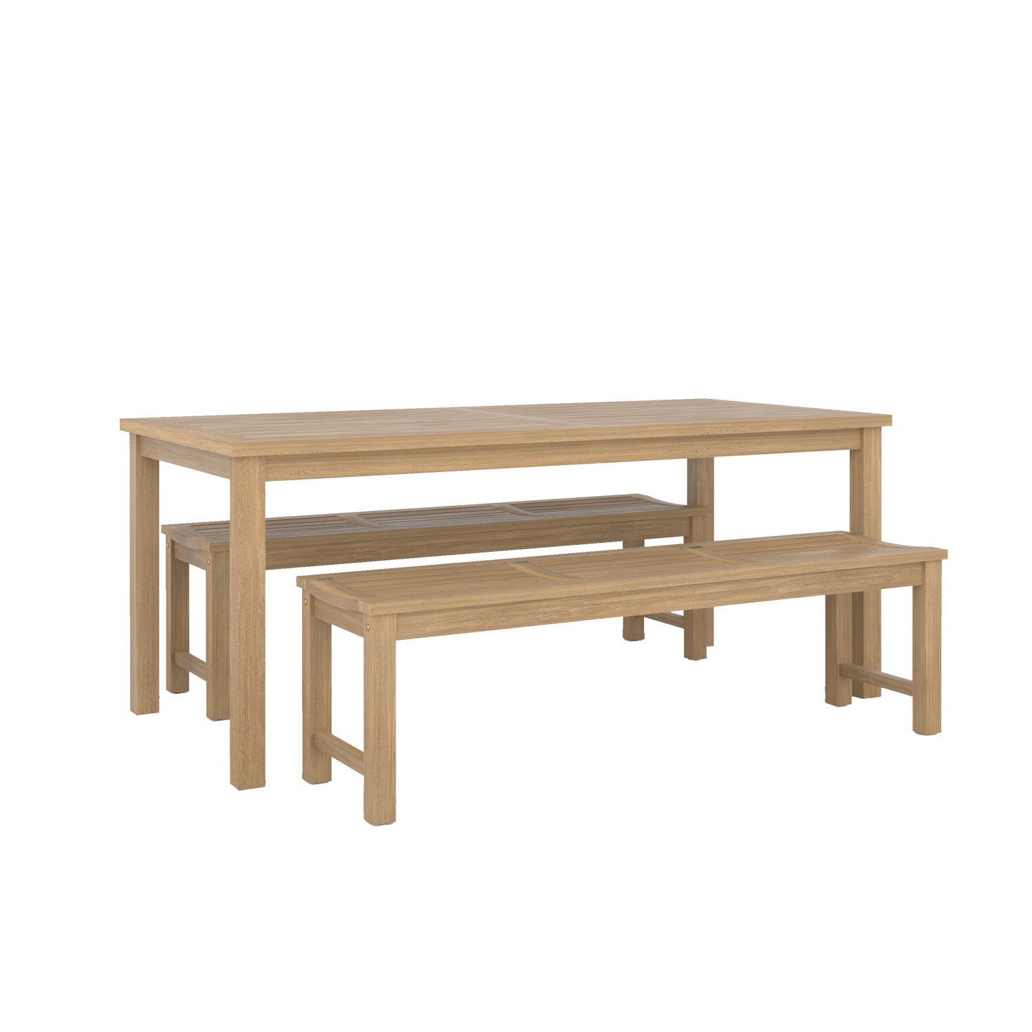 Duke Table and Abacus Backless Bench Dining Set - Duke 180x90 + 2 Backless Bench