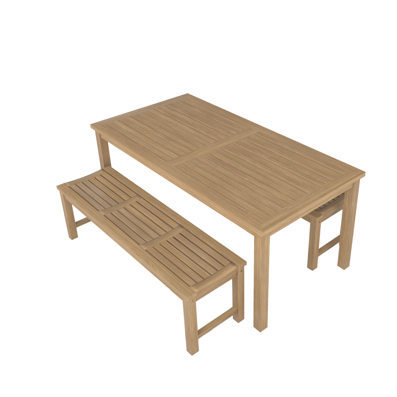 Duke Table and Abacus Backless Bench Dining Set - Duke 180x90 + 2 Backless Bench