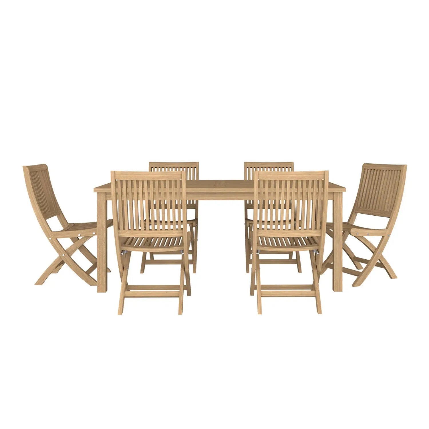 Duke Table and Rennes Chair Dining Set - Duke 180x90 + 6 Rennes Side