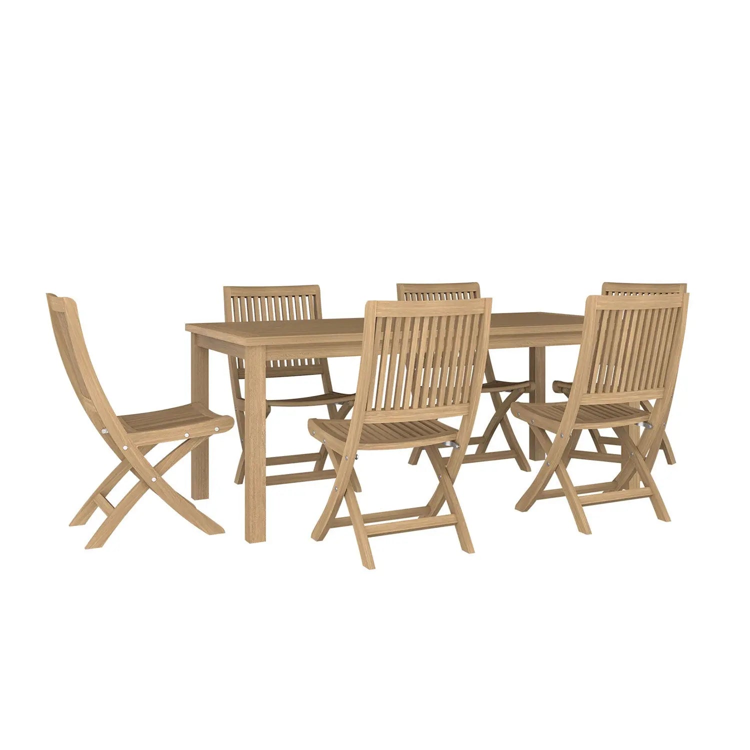 Duke Table and Rennes Chair Dining Set - Duke 180x90 + 6 Rennes Side