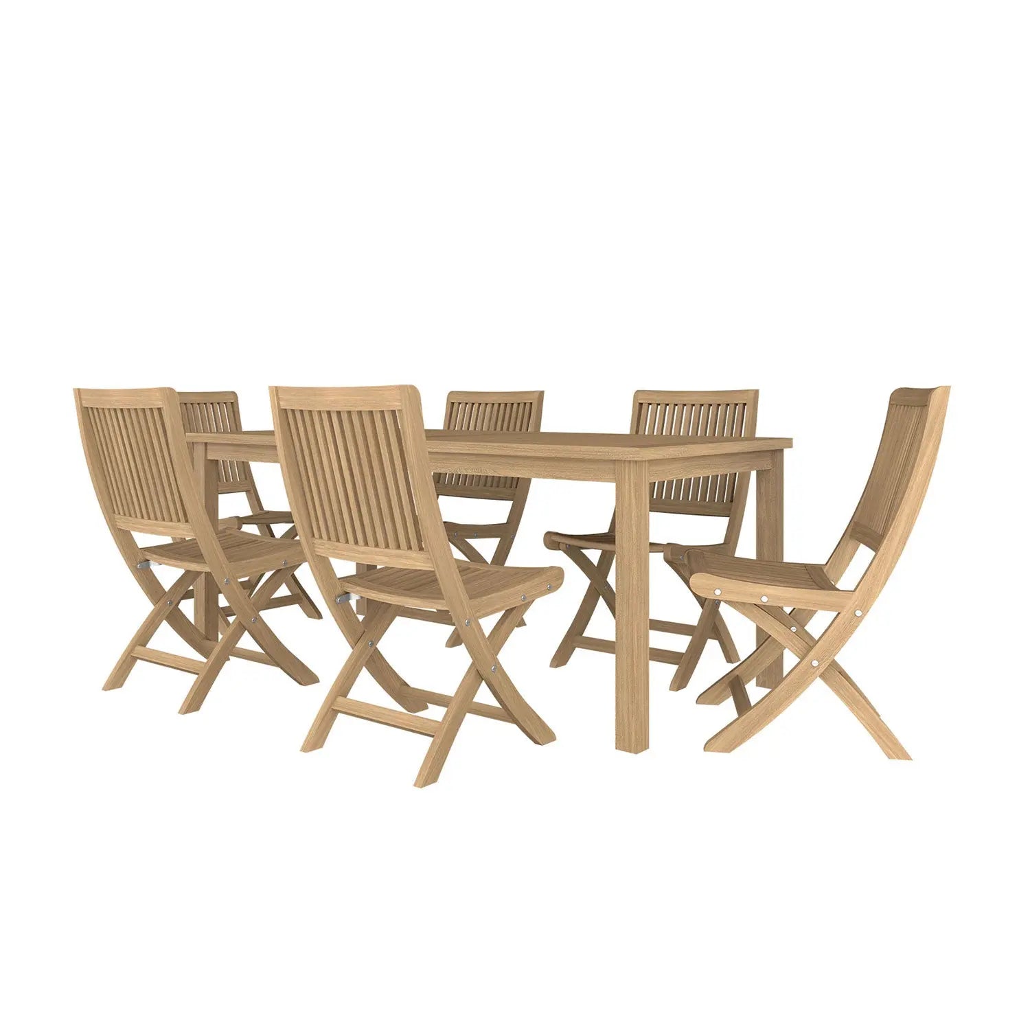 Duke Table and Rennes Chair Dining Set - Duke 180x90 + 6 Rennes Side