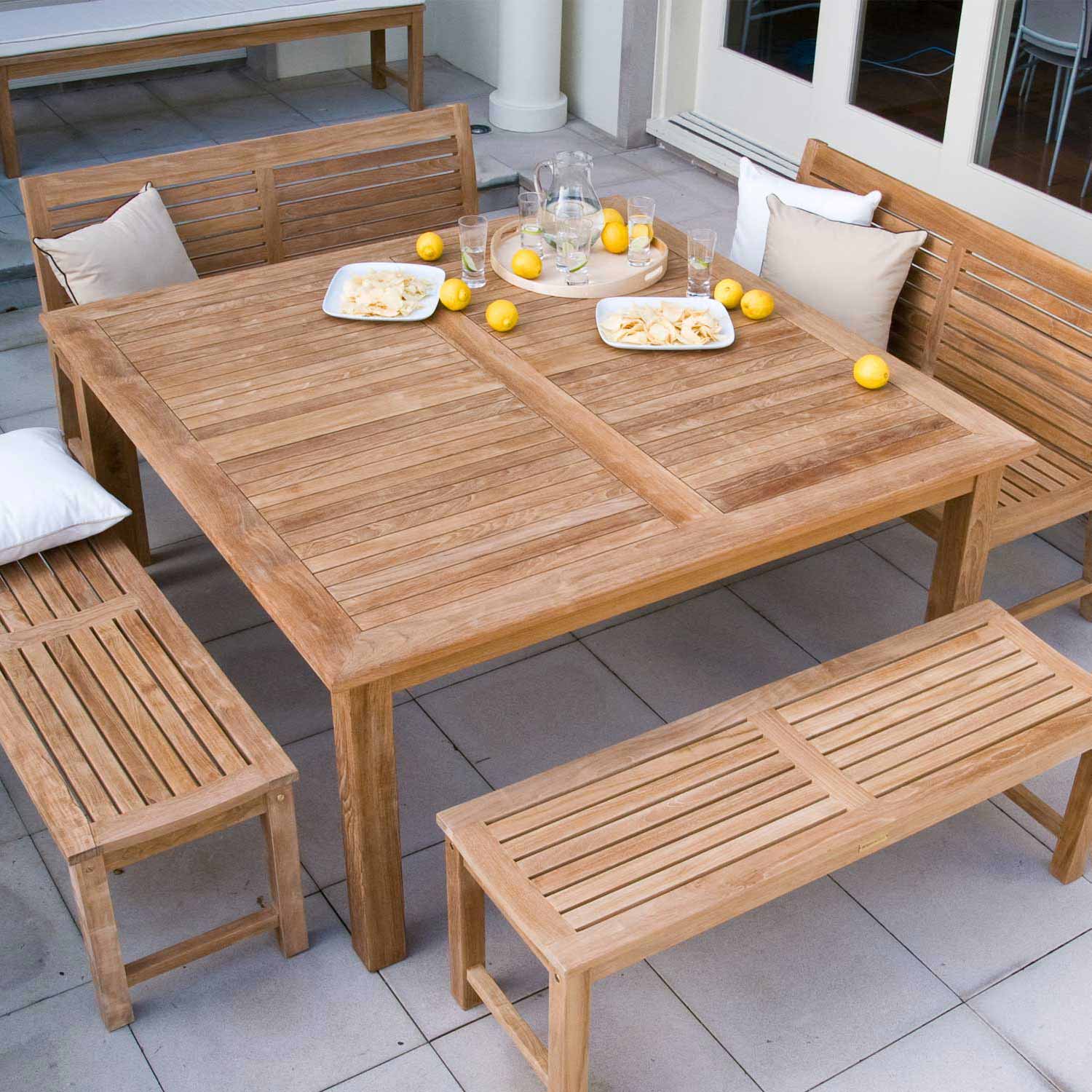 Duke Square Table - 160x160 - 8 Seater