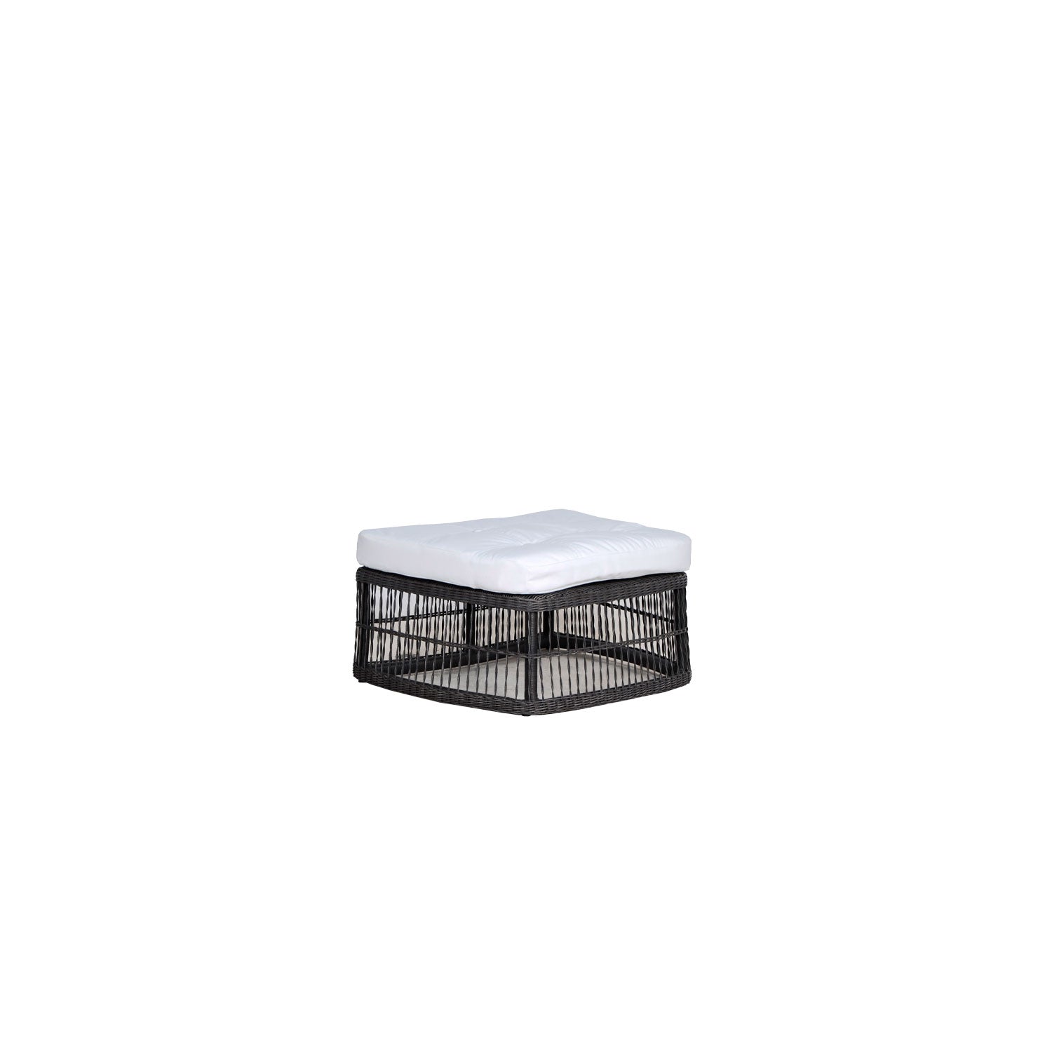 Elan PR3 Outdoor Ottoman - Olefin White