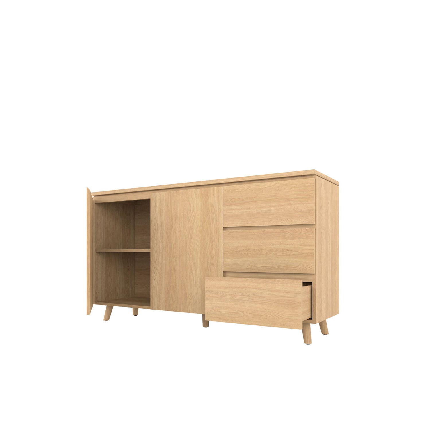Fritz Buffet 160 Oak - Oak/Oak / Solid Oak