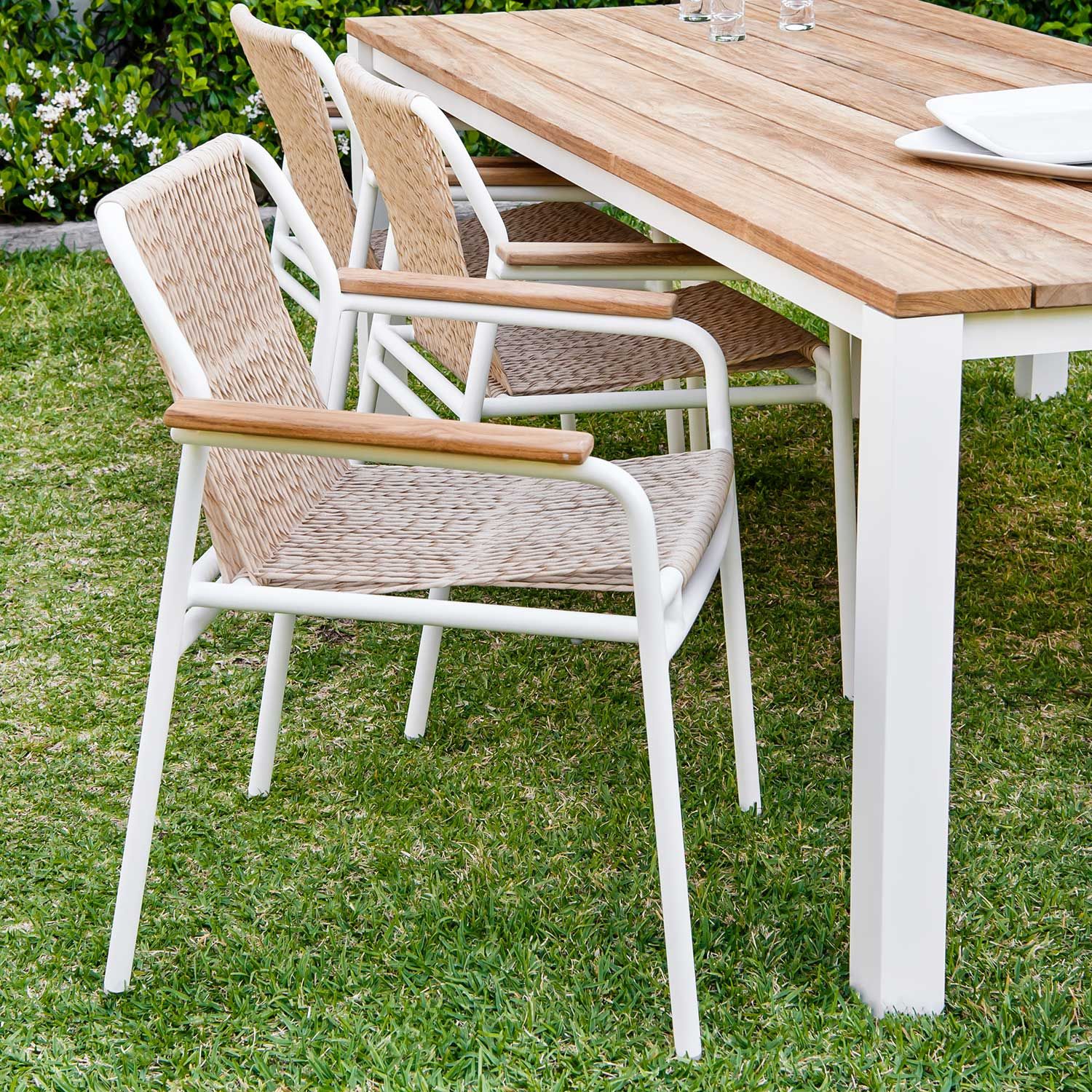 Fynn Outdoor Stacking Chair White PT1