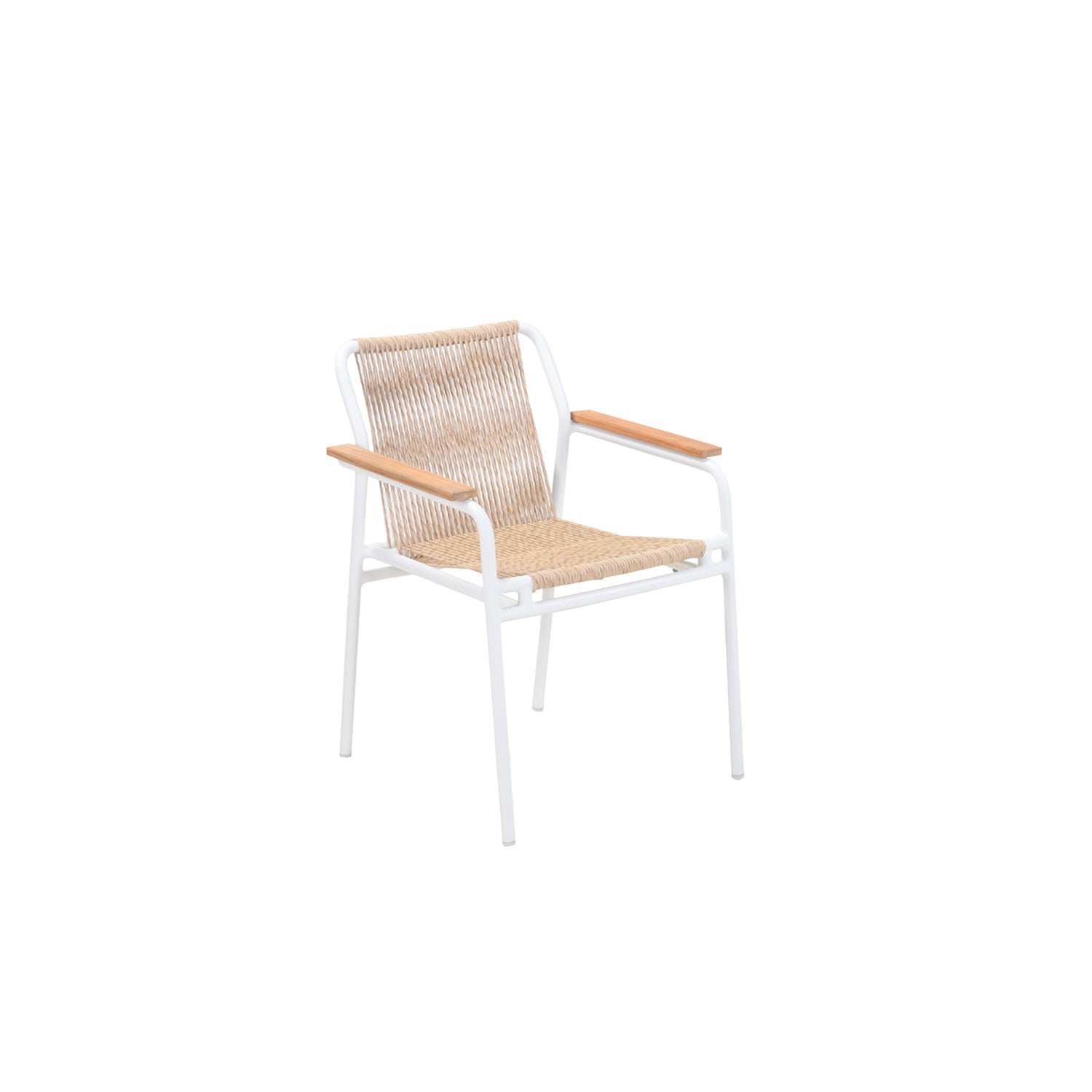 Fynn Outdoor Stacking Chair White PT1 - Armchair