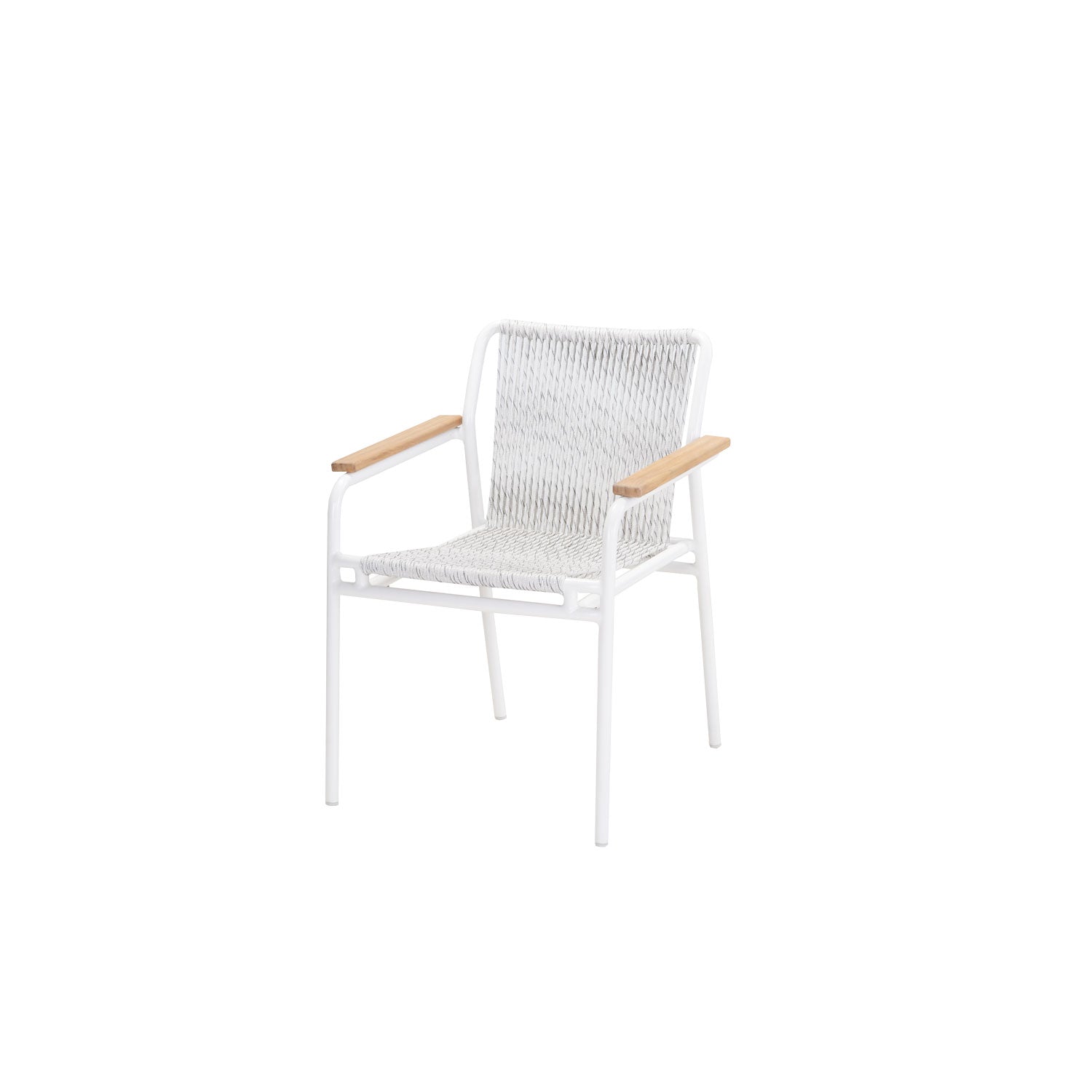 Fynn Outdoor Stacking Chair White PT4 - Armchair