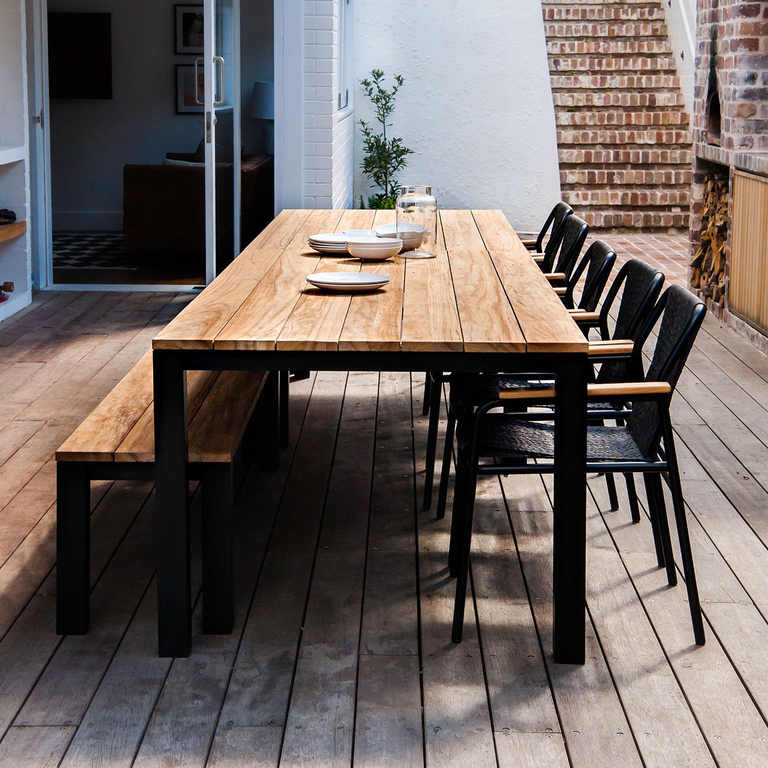 Fynn Outdoor Stacking Chair Black PT3