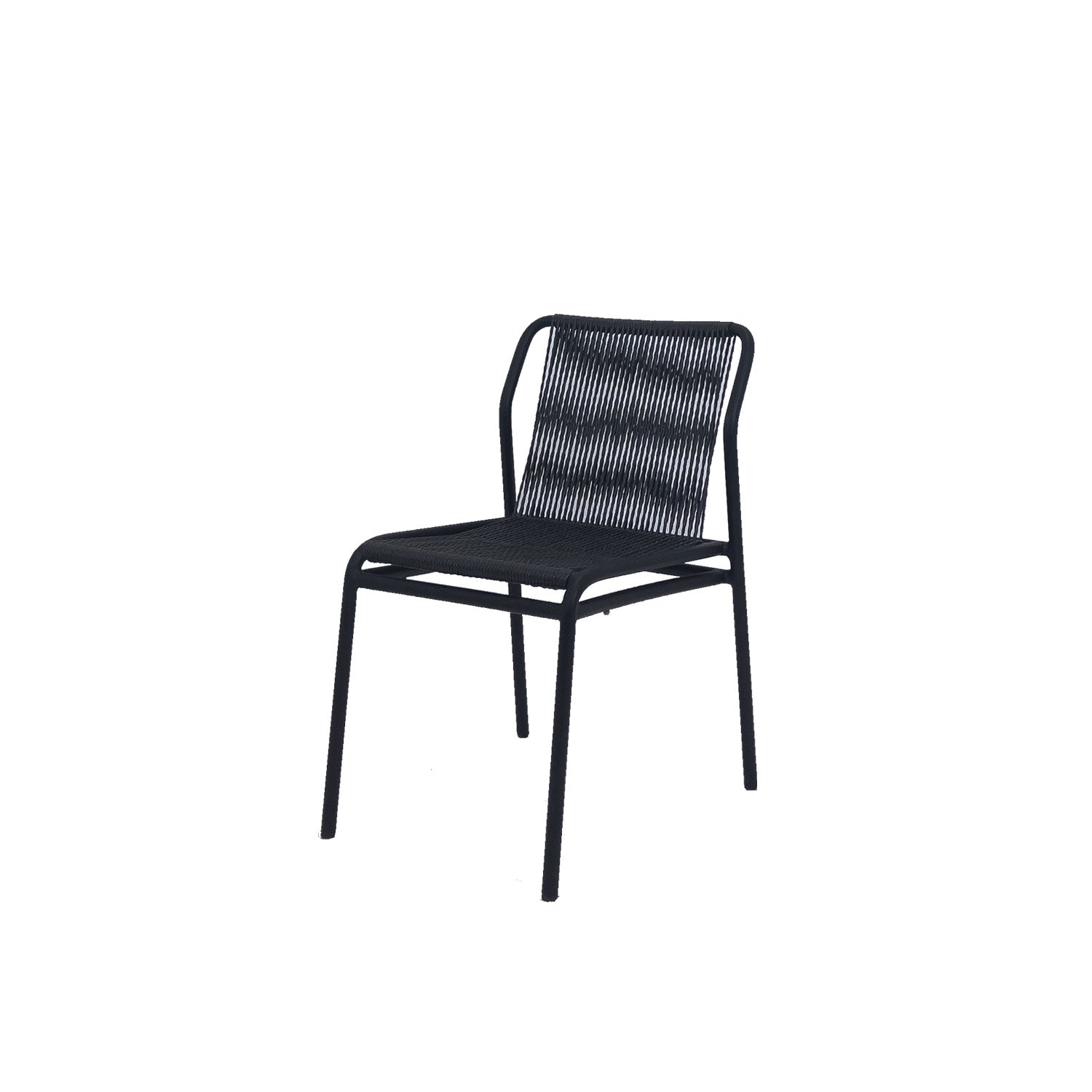 Fynn Outdoor Stacking Chair Black PT3 - Side Chair