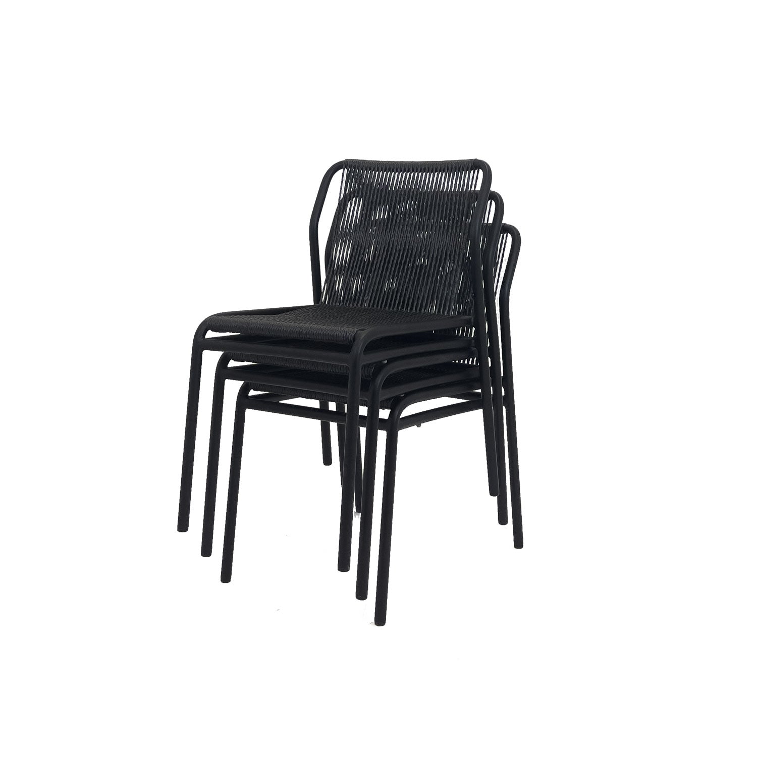 Fynn Outdoor Stacking Chair Black PT3 - Side Chair