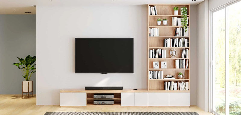 Built-In Entertainment Unit and Bookcase
