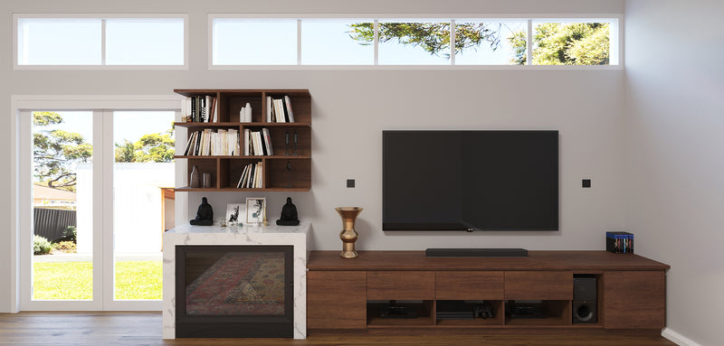 Tailored Entertainment Hub: Fireplace Wall TV Unit