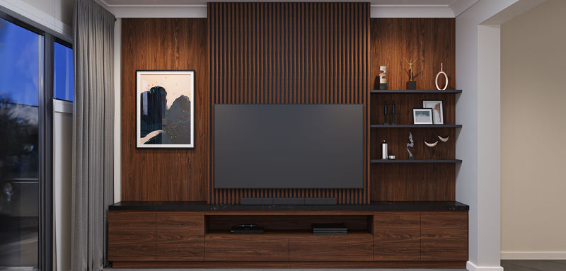 Walnut Elegance : Media Room