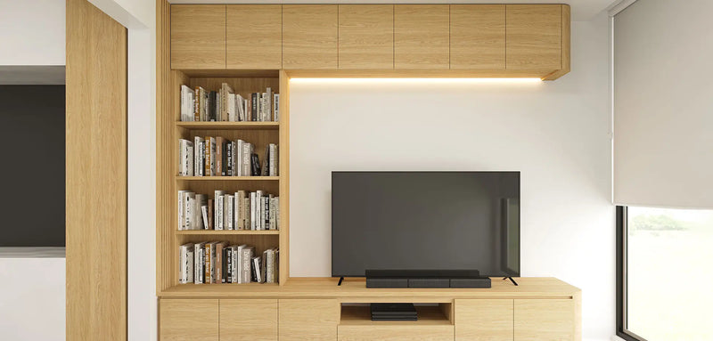 Floor to Ceiling TV Unit and Bookcase
